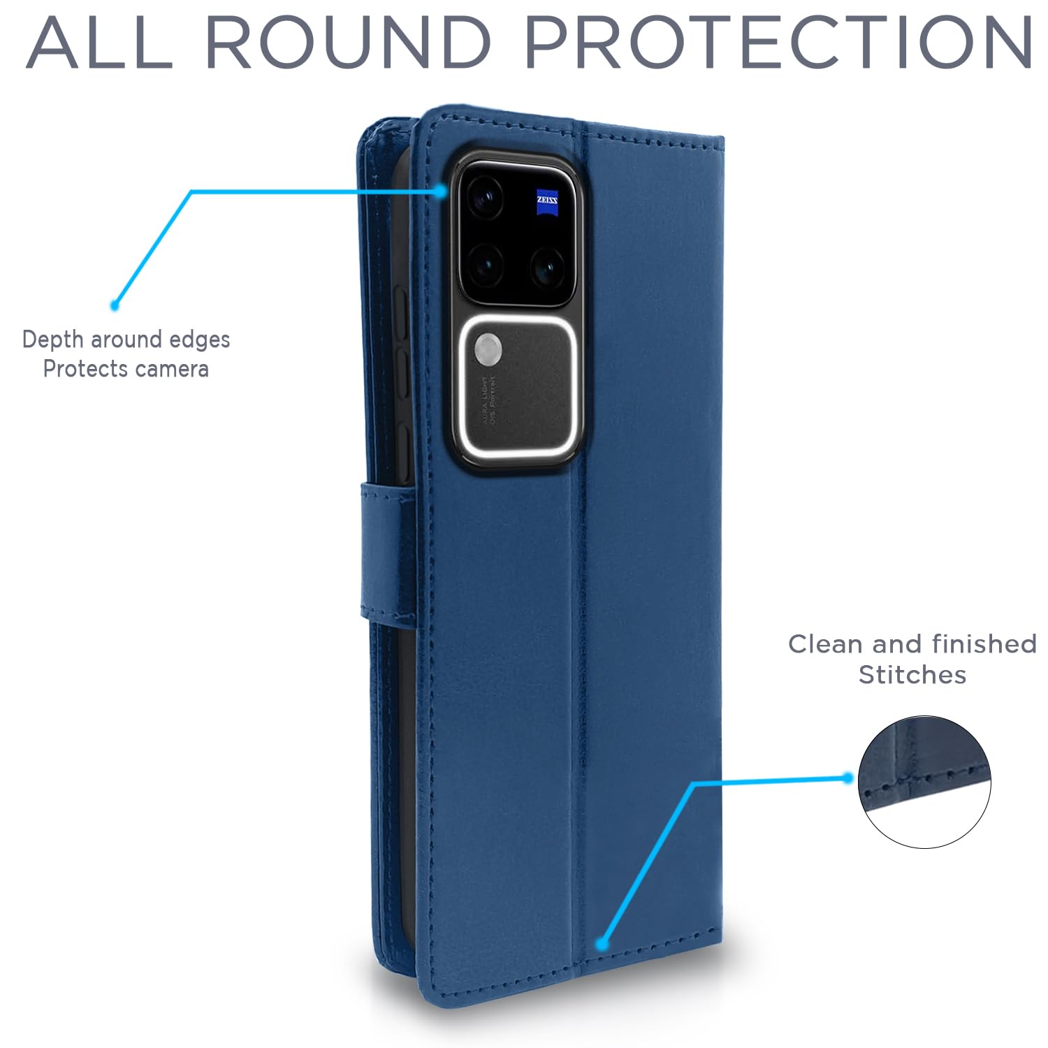 Pikkme blue flip case for Vivo V30 Pro 5G – photo 4