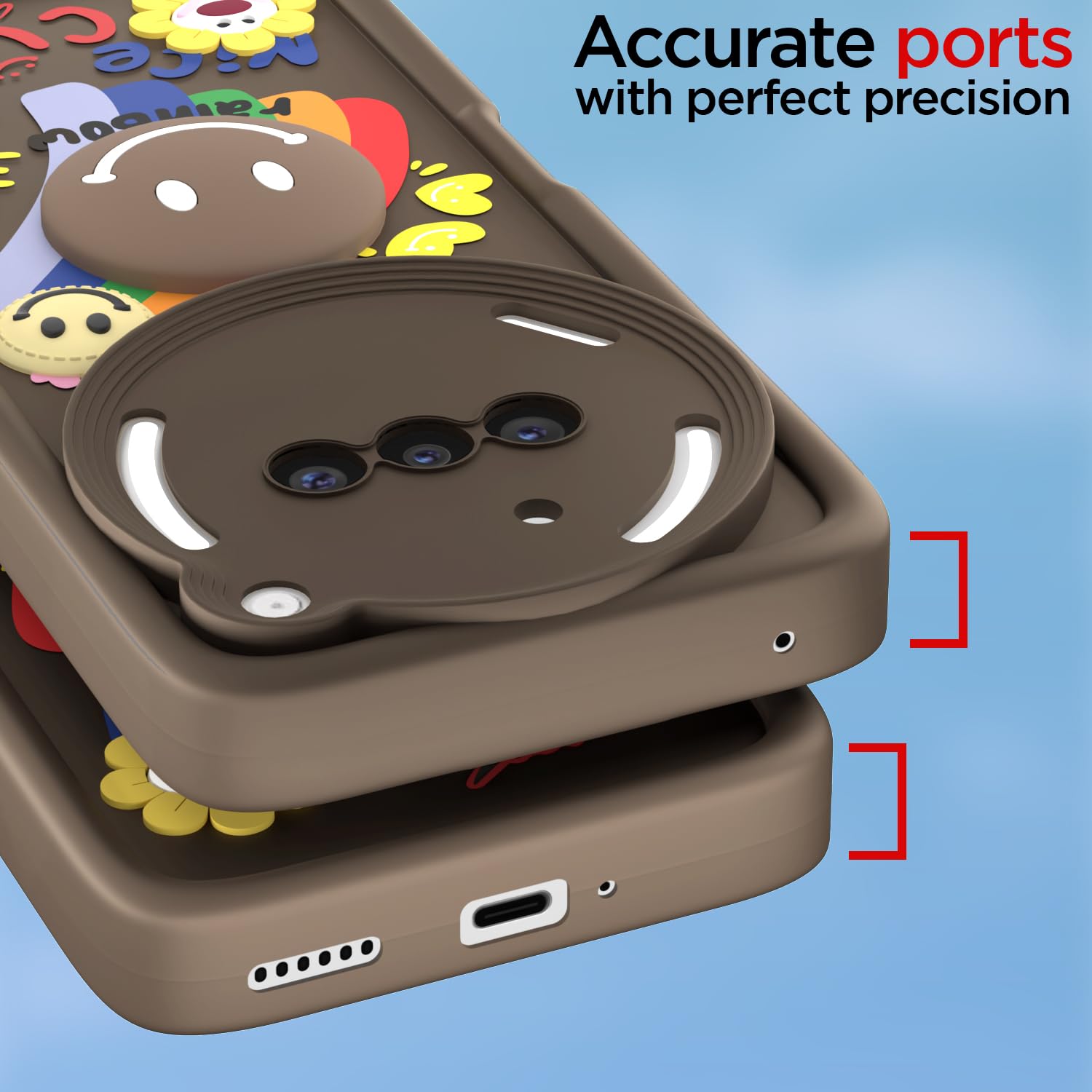 Brown Soft Silicone back cover for Nothing Phone 3a 5G – Pikkme – photo 4