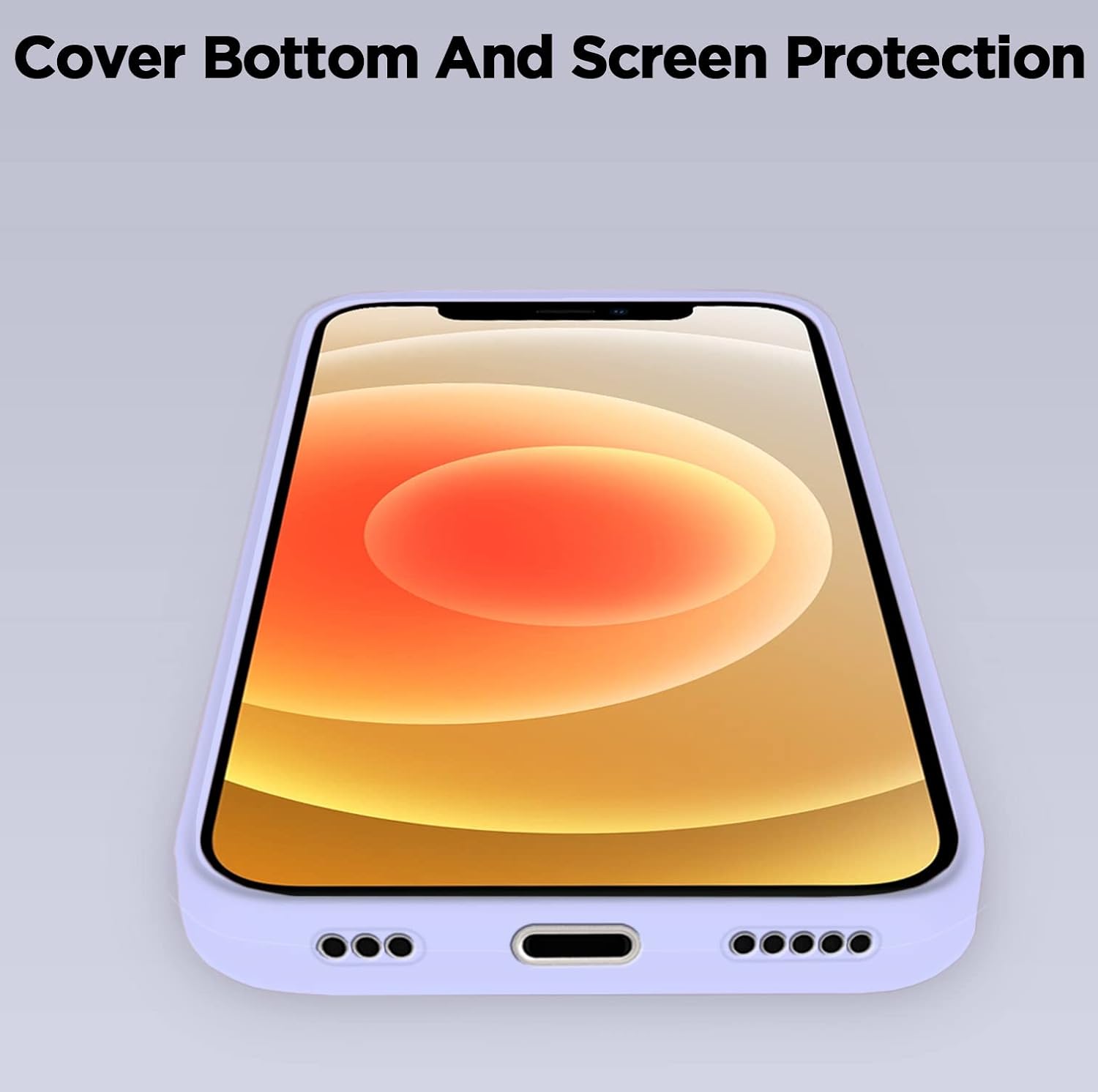 Pikkme iPhone 12/12 Pro Super Soft Silicone Back Cover (Lavender)