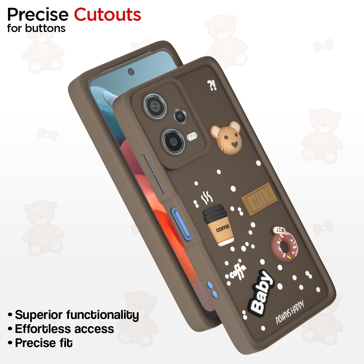 Pikkme brown mobile cover for Redmi Note 12 5G – photo 6