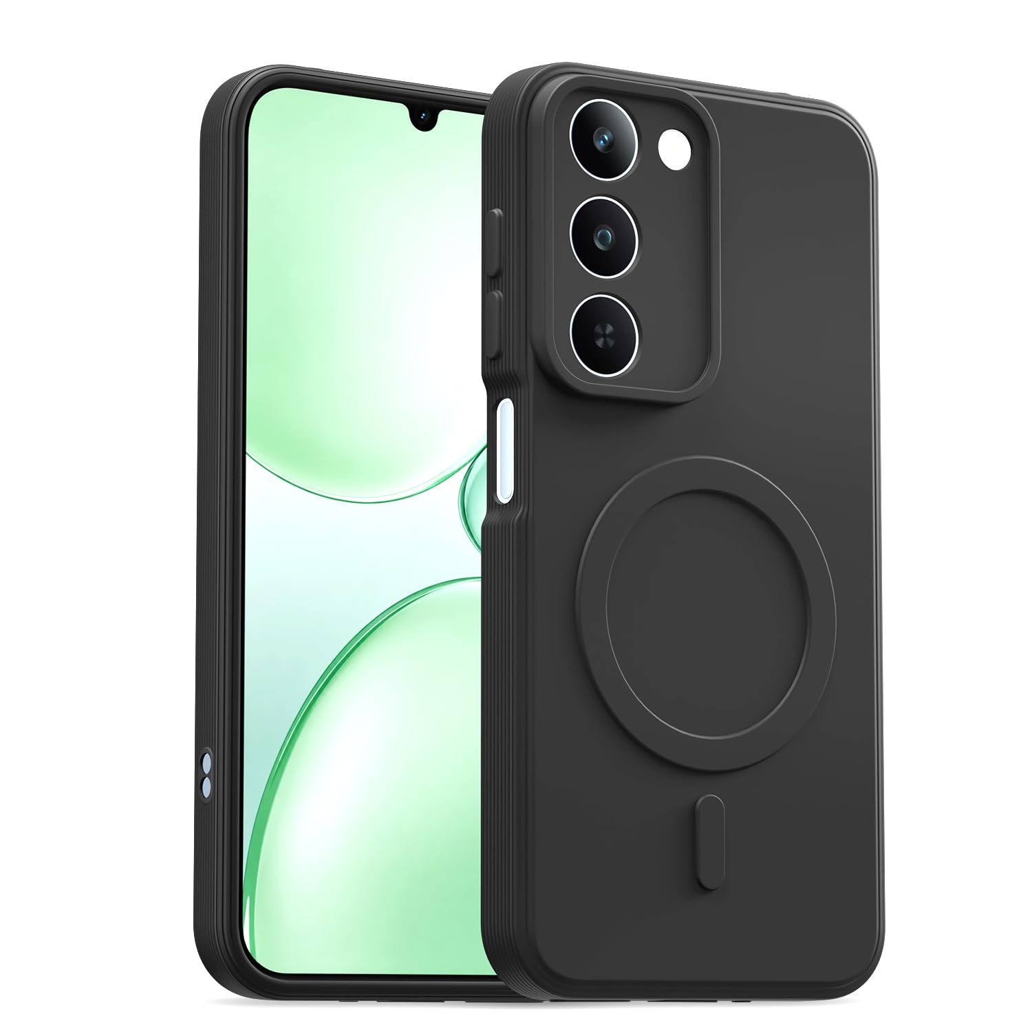 Pikkme black mobile back cover for Realme P4 Lite 5G