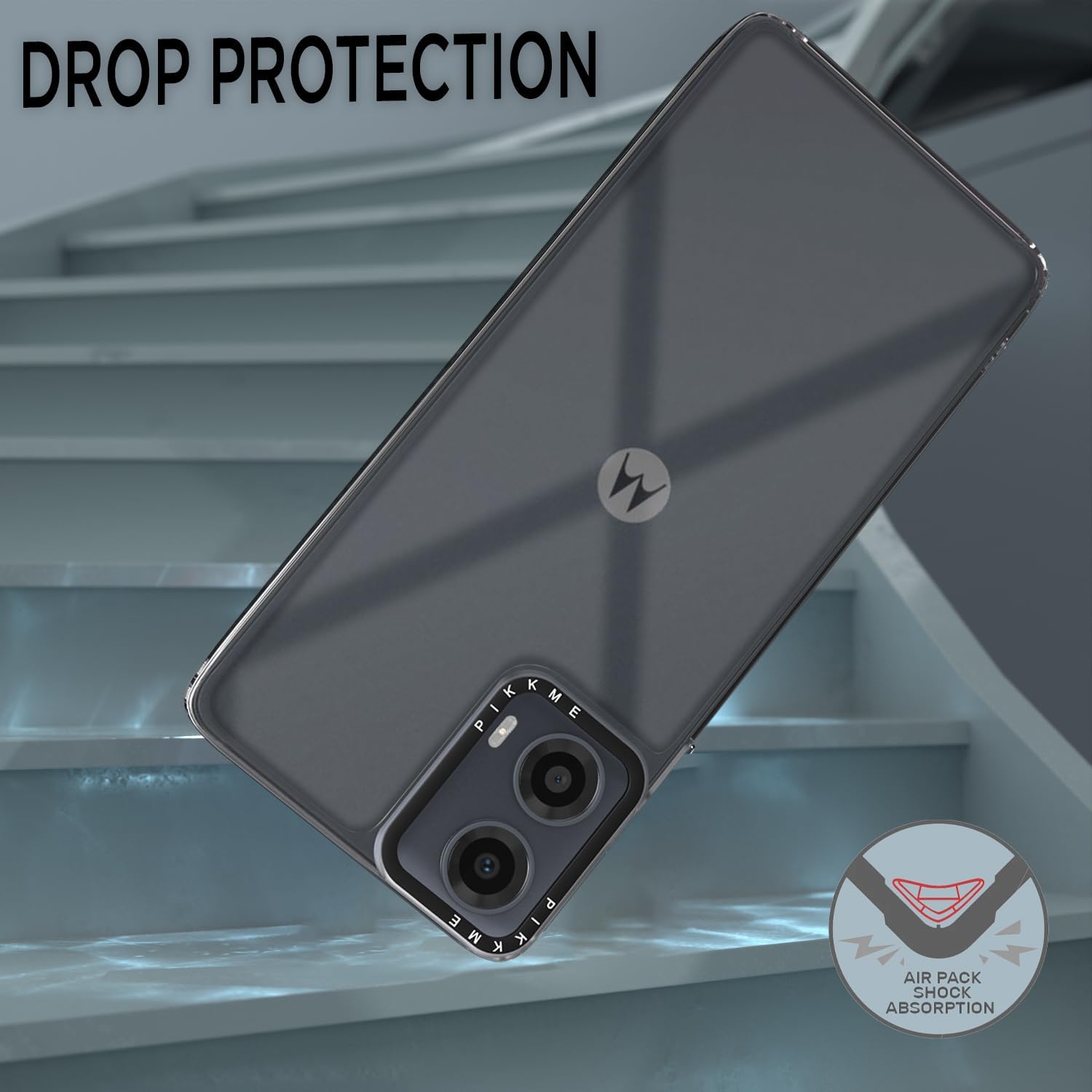 Transparent Hybrid mobile back cover for Moto G34/G45 5G – Pikkme – photo 5