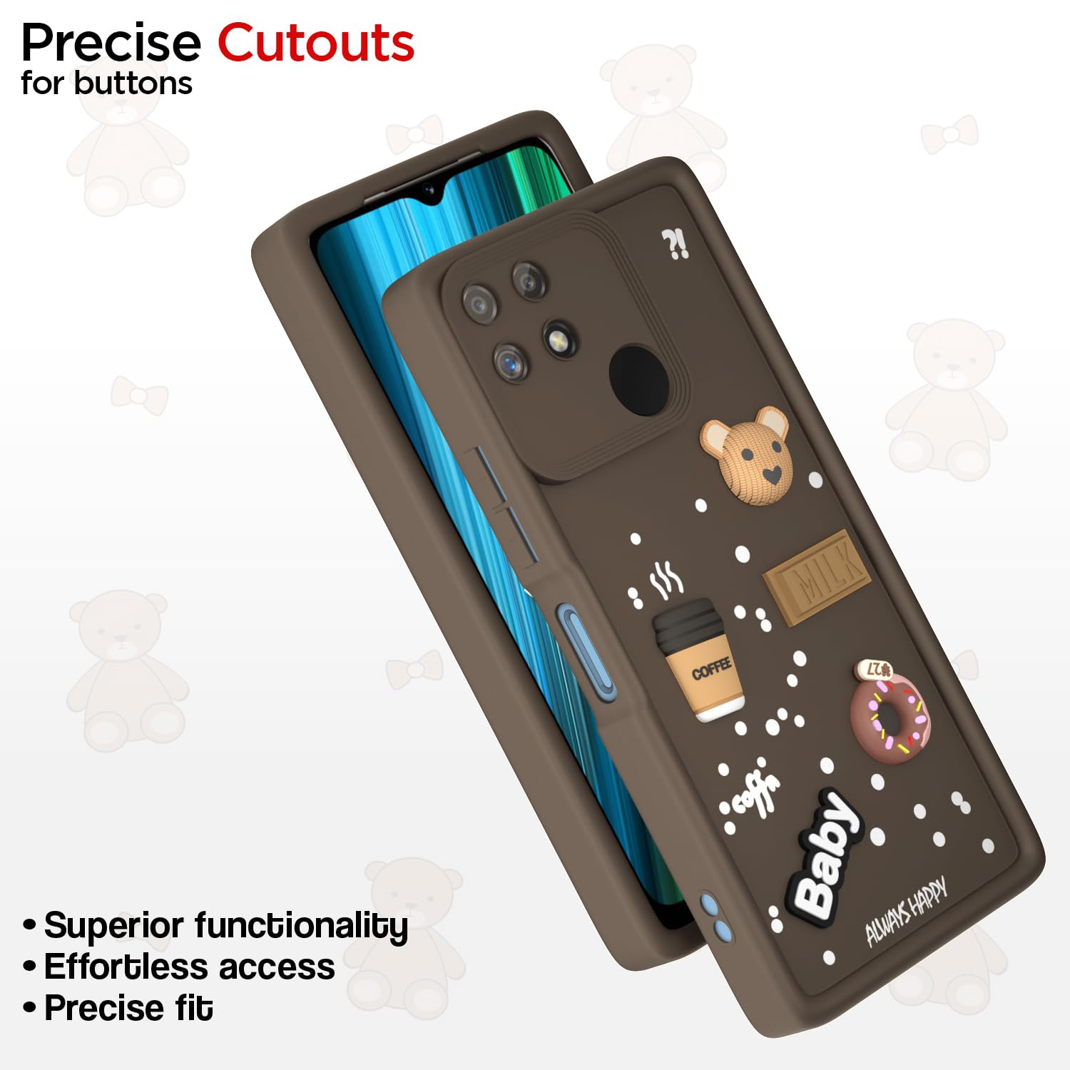 Pikkme brown mobile back cover for Realme Narzo 50A – photo 6