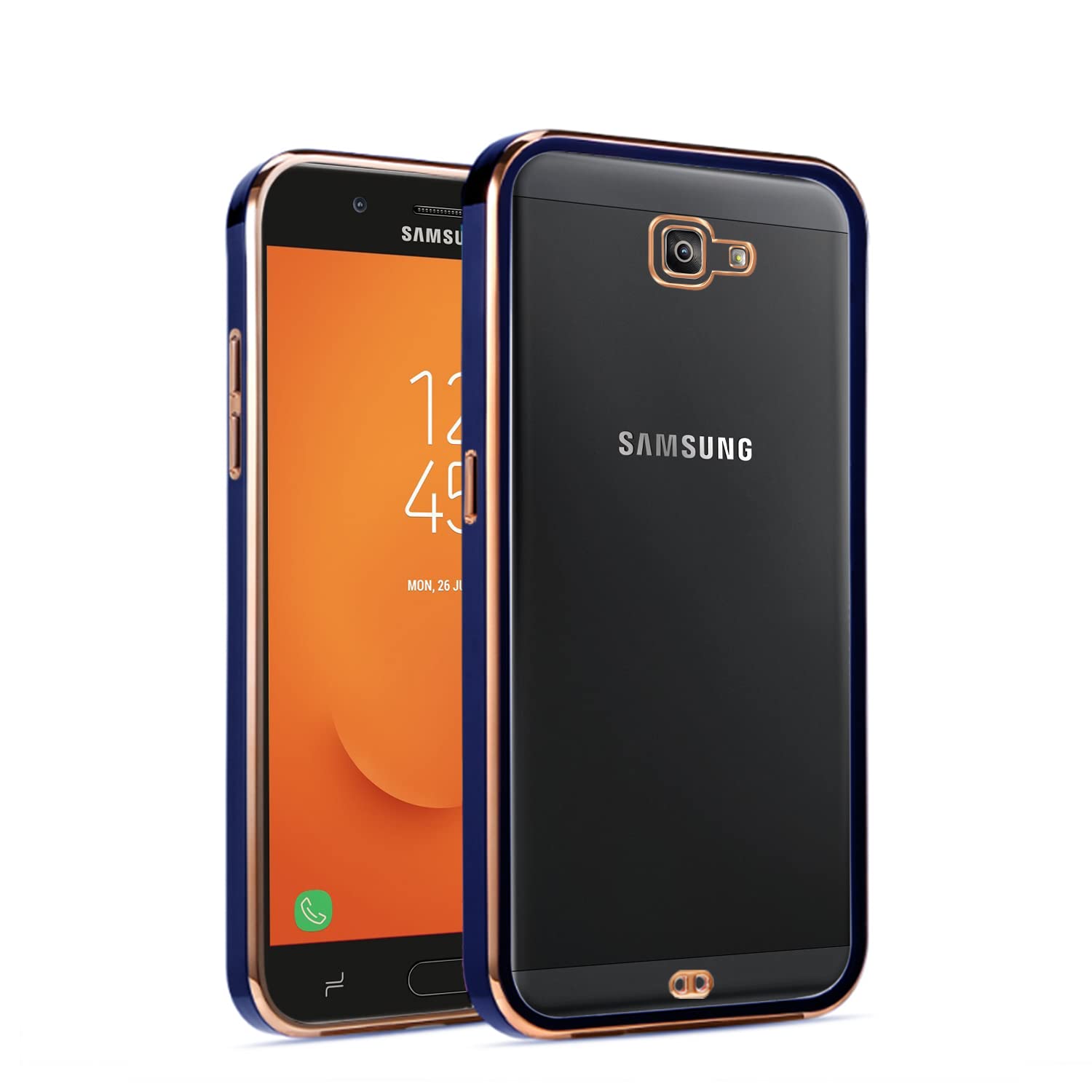 Pikkme Samsung J7 Prime Chrome blue mobile back cover