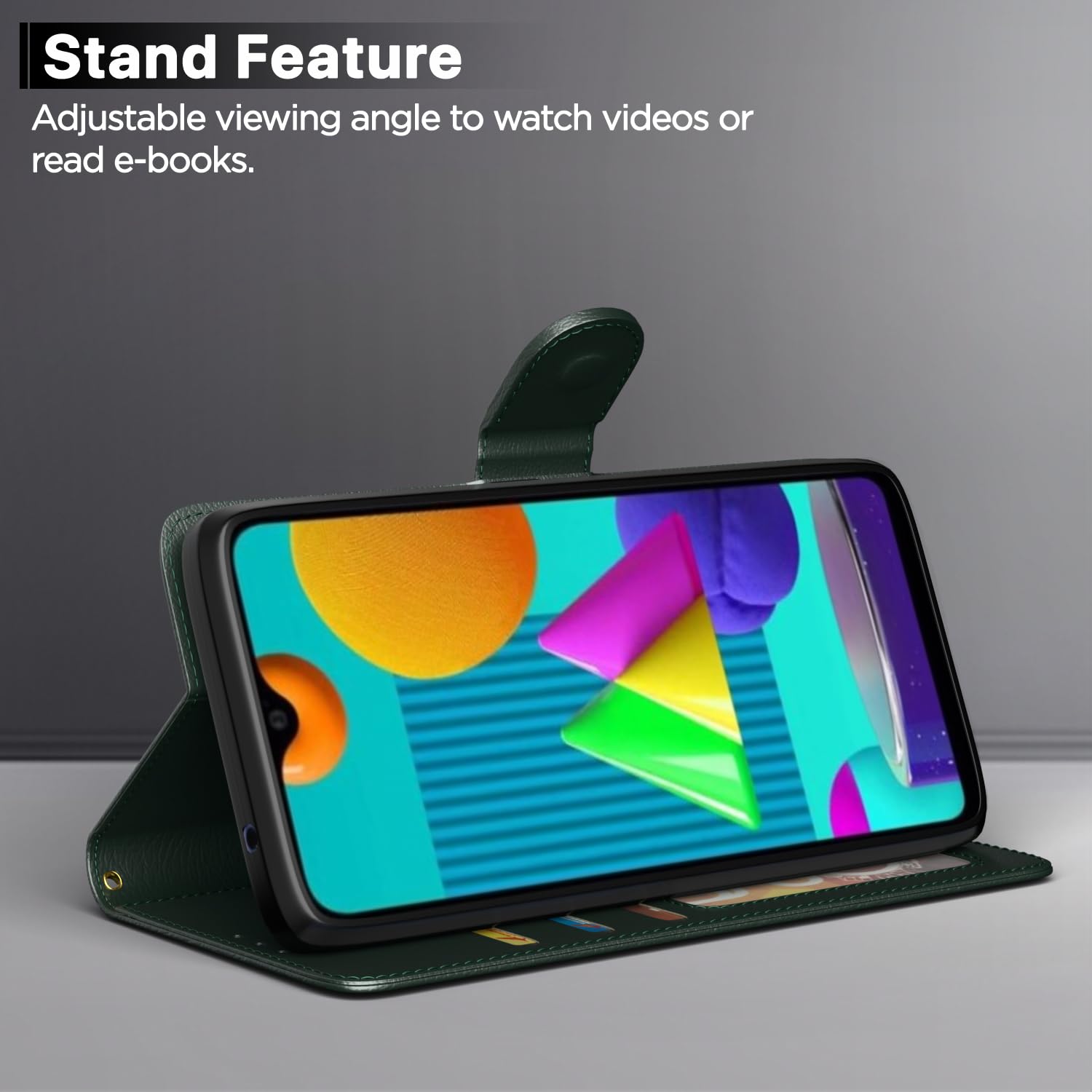 Pikkme Samsung M01 green mobile flip cover – photo 3