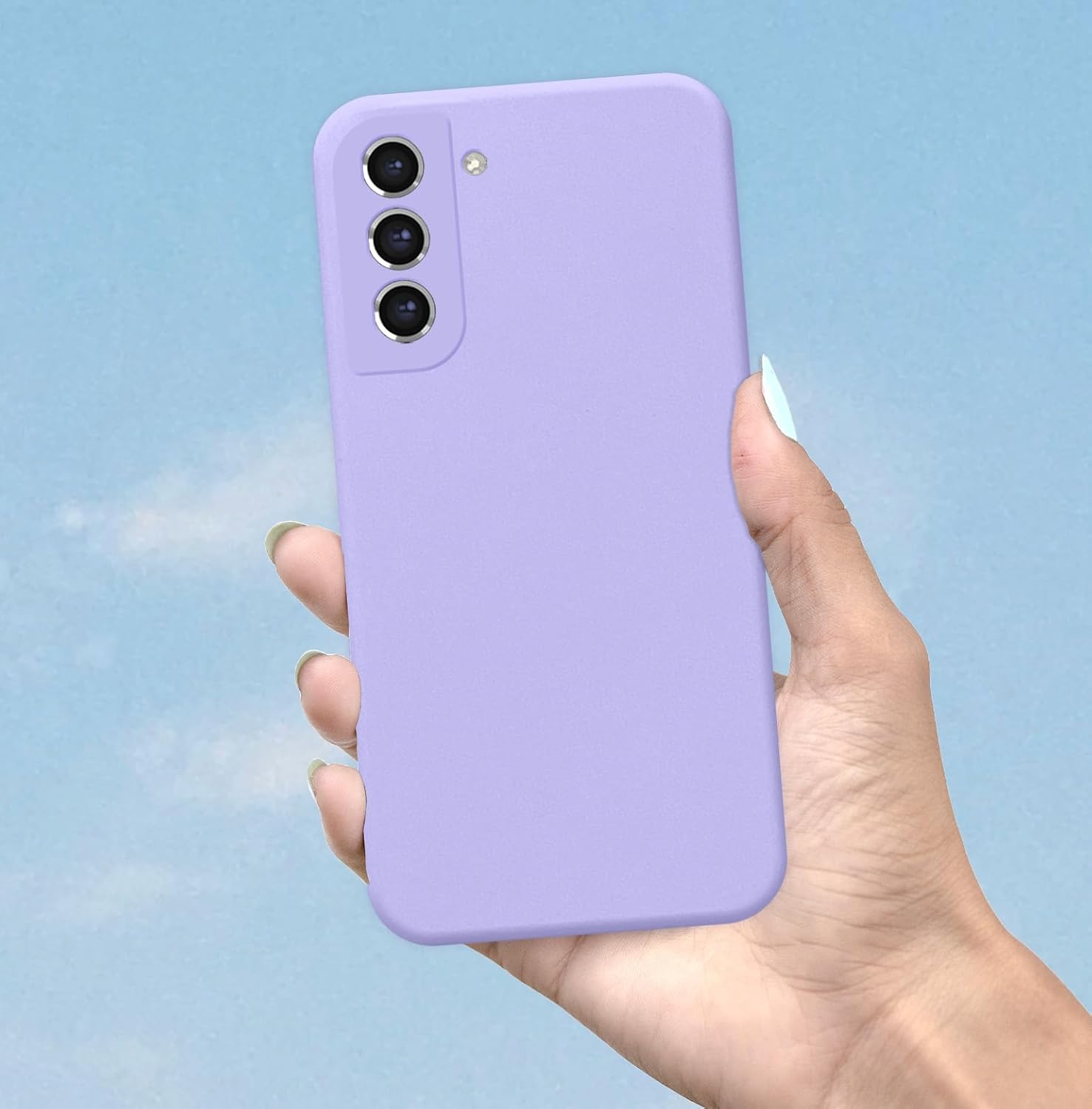 Pikkme Samsung Galaxy S21 FE 5G Soft Matte Silicone Shockproof Case | Purple