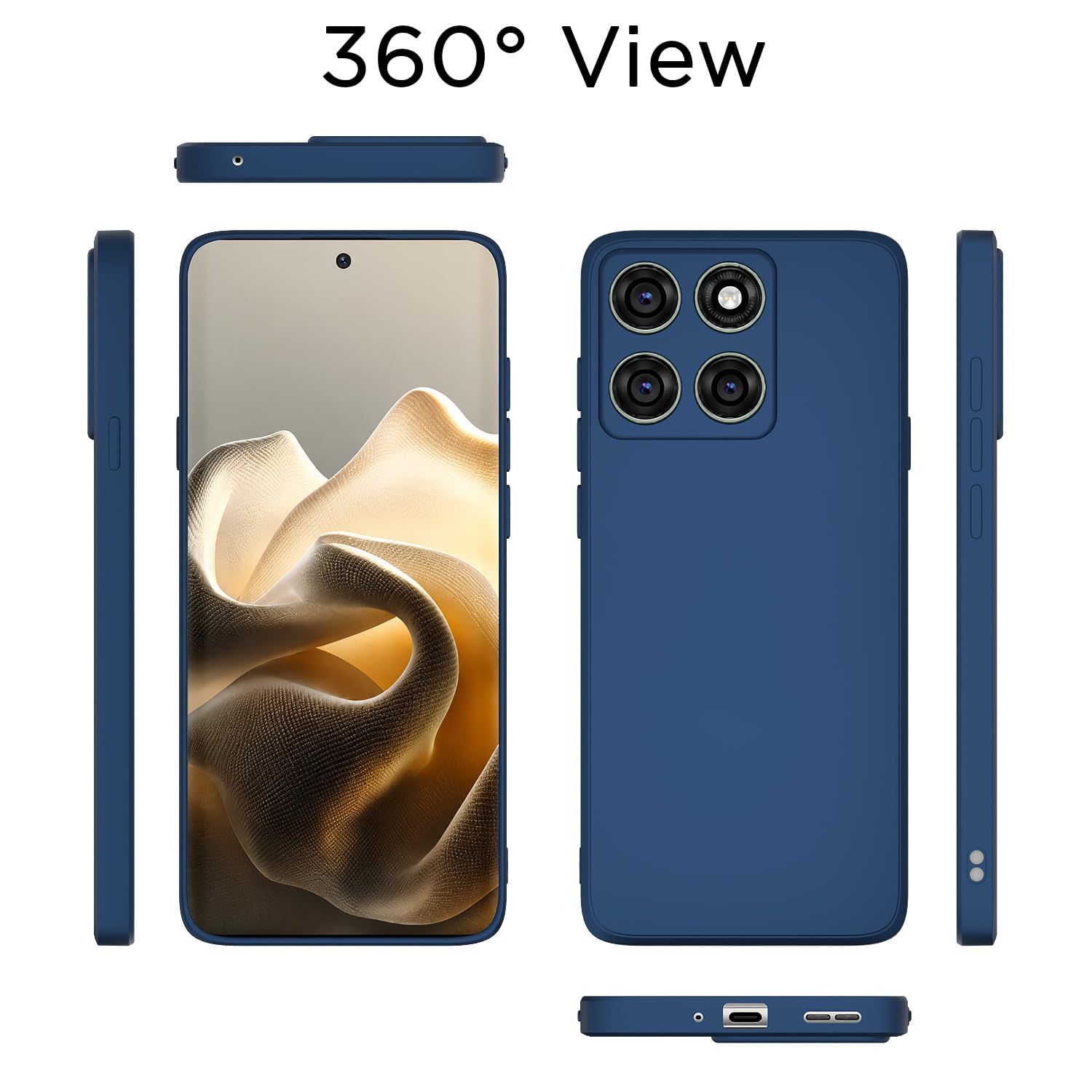Blue Matte mobile back cover for Moto Edge 60 Pro 5G – Pikkme – photo 4