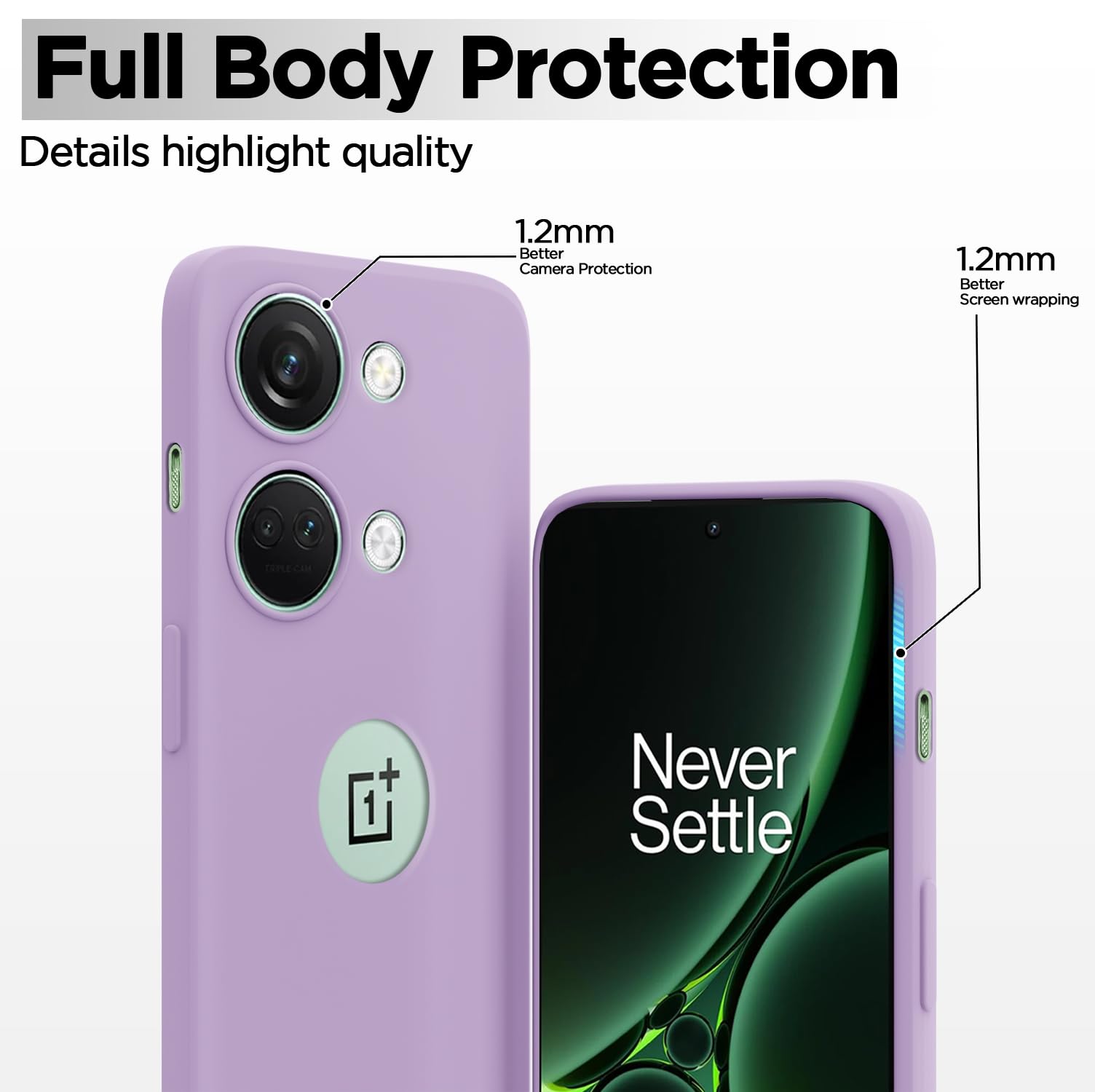 Light purple Soft Silicone back cover for OnePlus Nord 3 5G – Pikkme – photo 5
