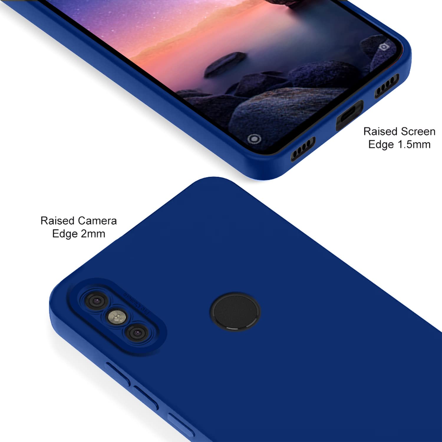 Pikkme Mi Redmi Note 6 Pro Liquid Silicone Back Cover | Blue