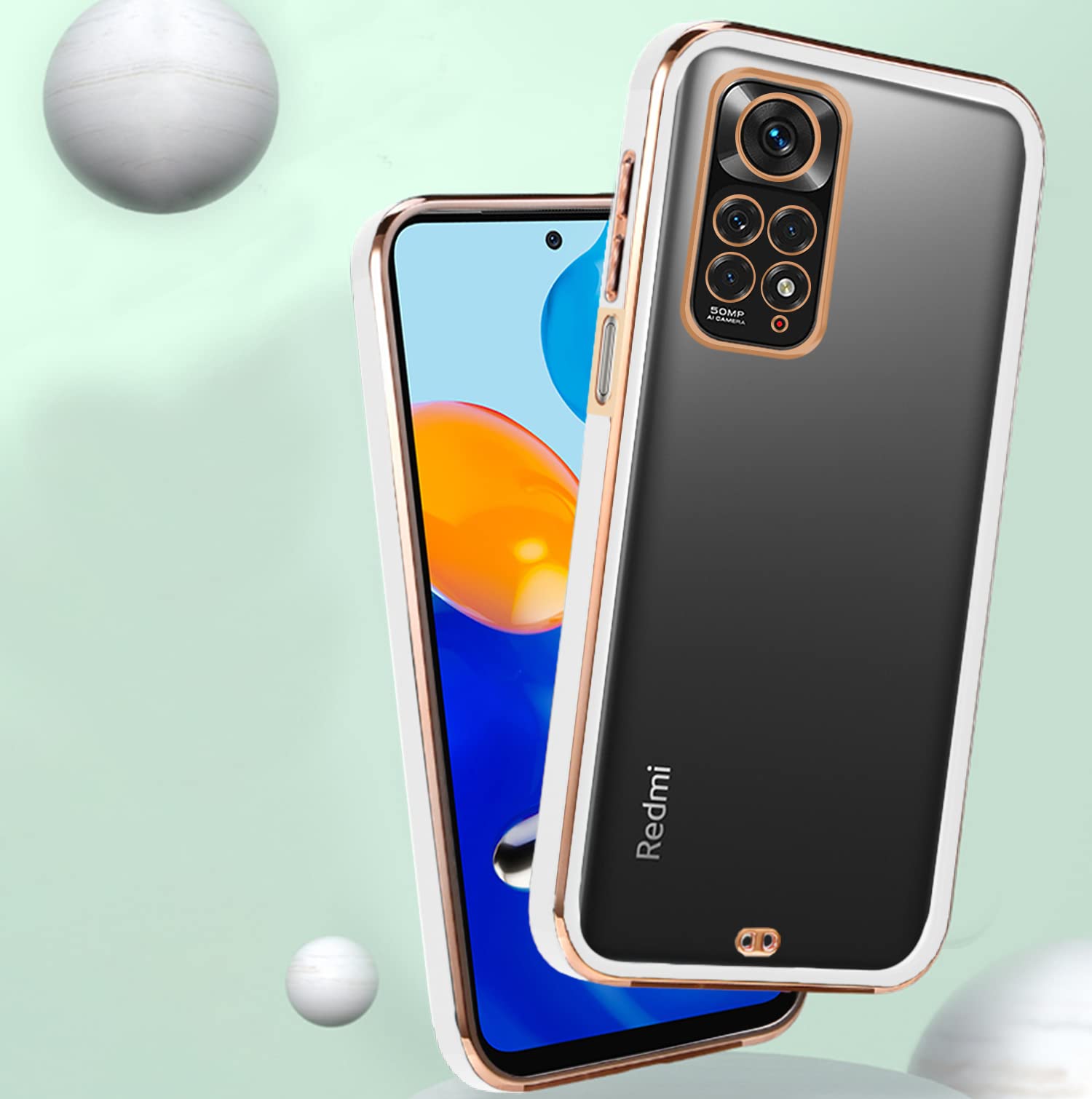 Pikkme Redmi Note 11/Note 11s Chrome white back cover – photo 4