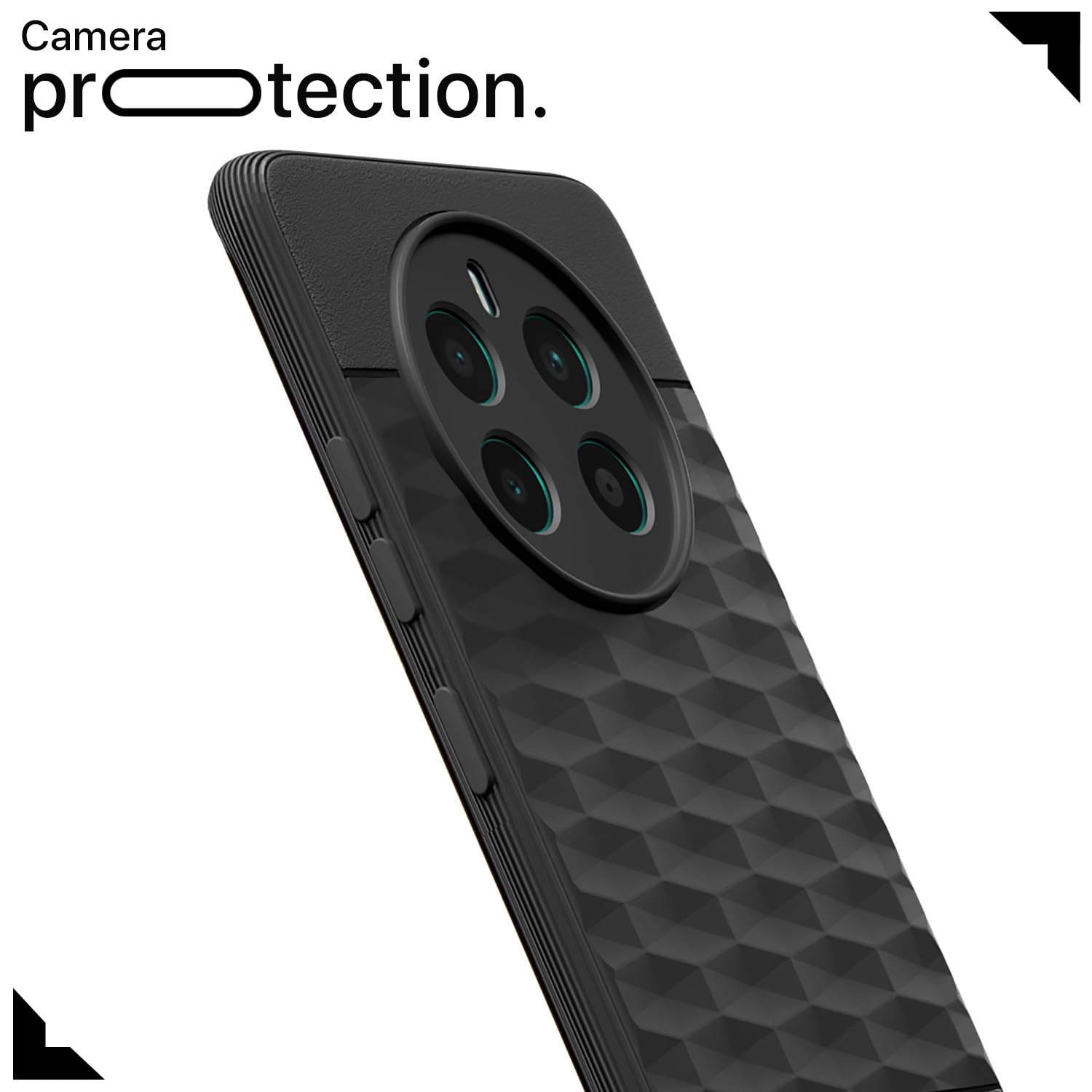 Pikkme Realme 12 Plus 5G / P1 5G / Narzo 70 5G / 70 Pro 5G Gencase Back Cover (Black)