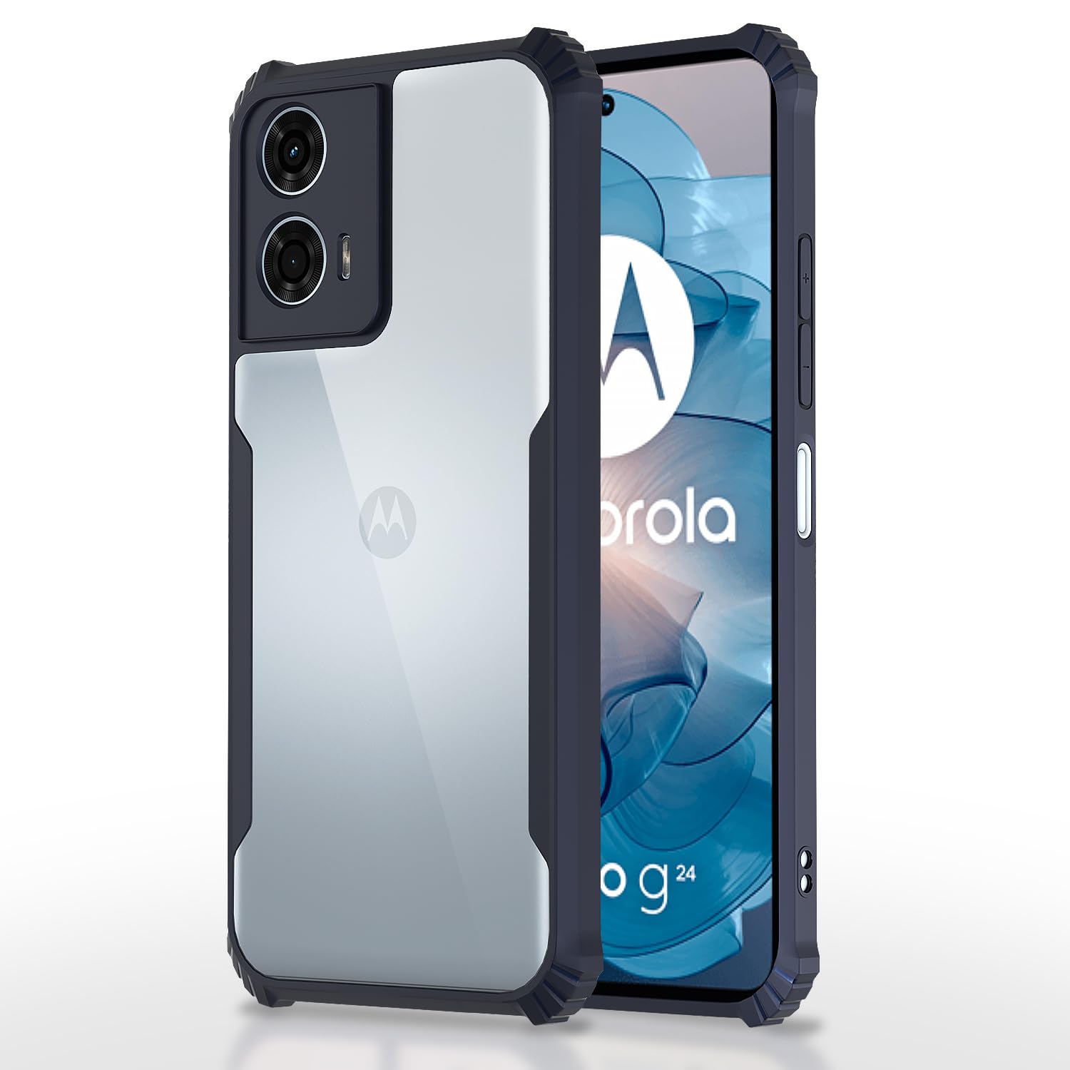Pikkme blue mobile cover for Moto G24 Power