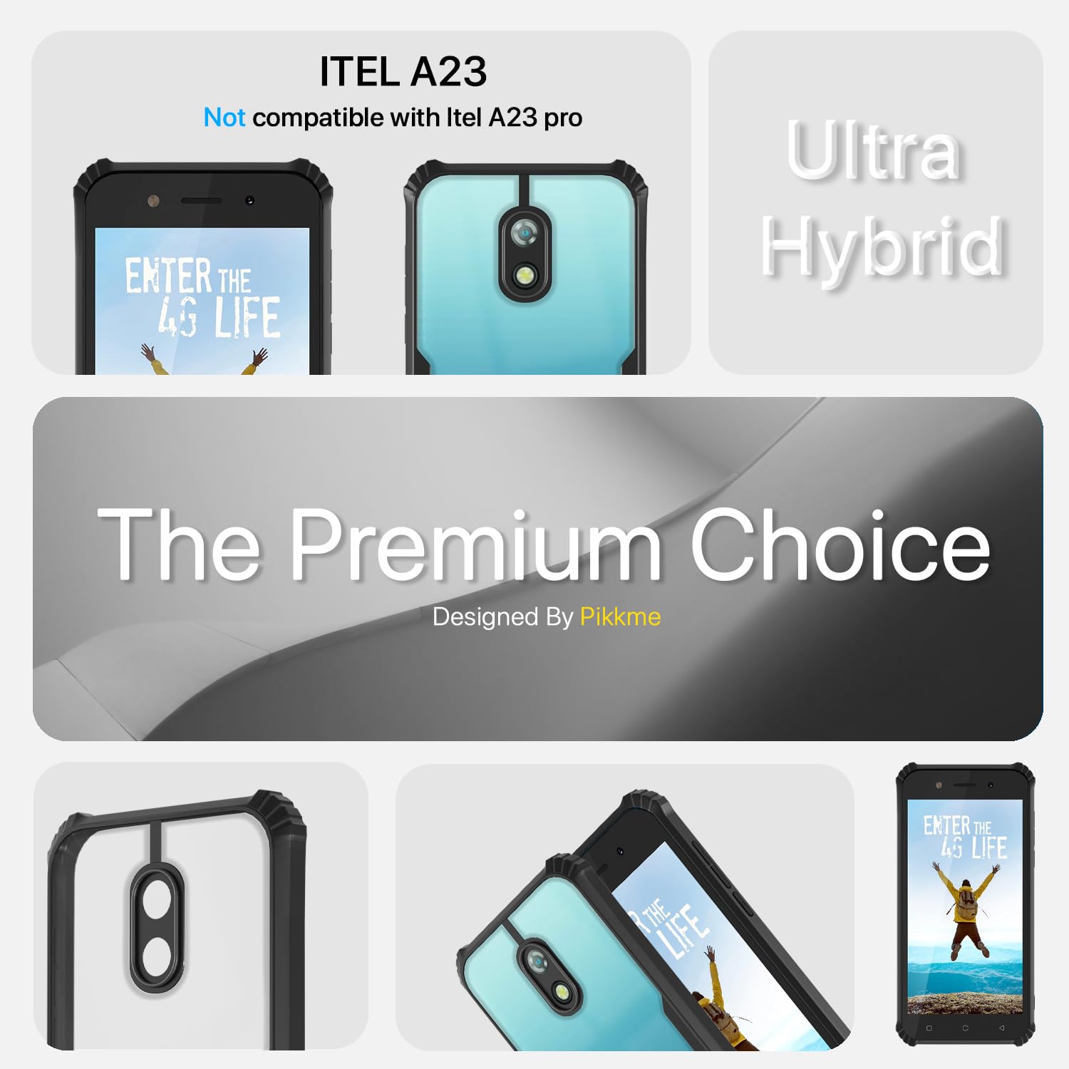 Pikkme itel A23 Eagle Back Cover (Black)