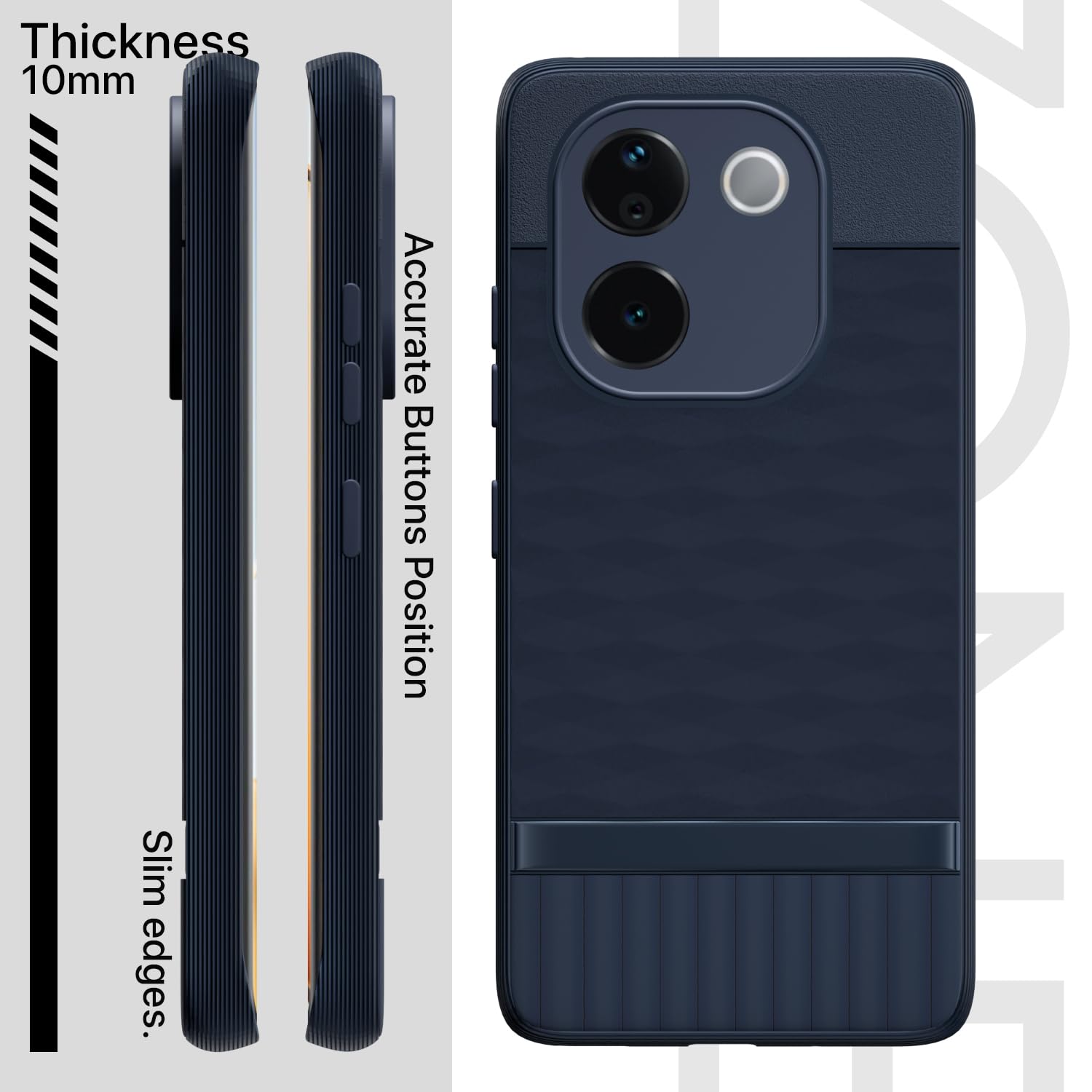 Pikkme Vivo T3 Pro 5G / iQOO Z9s Pro 5G Gencase Back Cover (Blue)