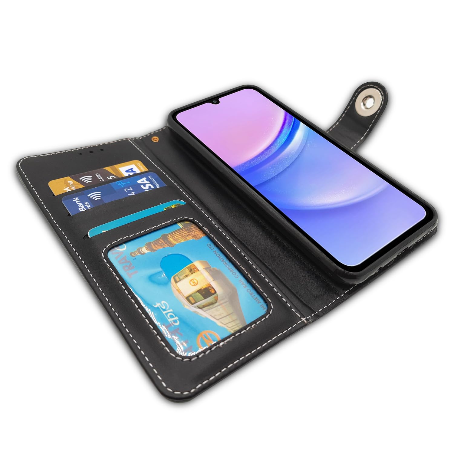 Pikkme grey wallet flip cover for Samsung F15 5G – photo 4