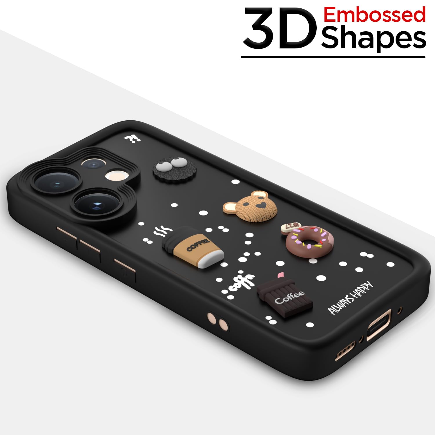 Pikkme Vivo V60 5G/T4 Pro 5G/3D Silicone black back cover – photo 3