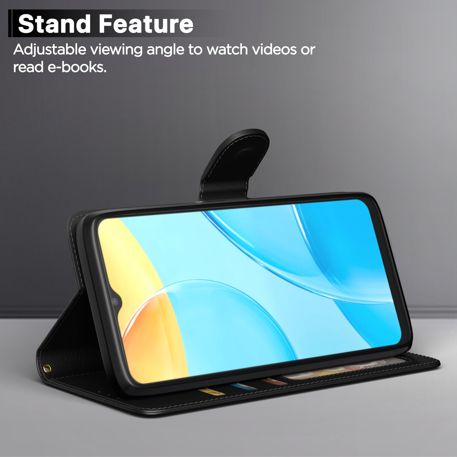 Pikkme Oppo A15/A15s black mobile flip cover – photo 3
