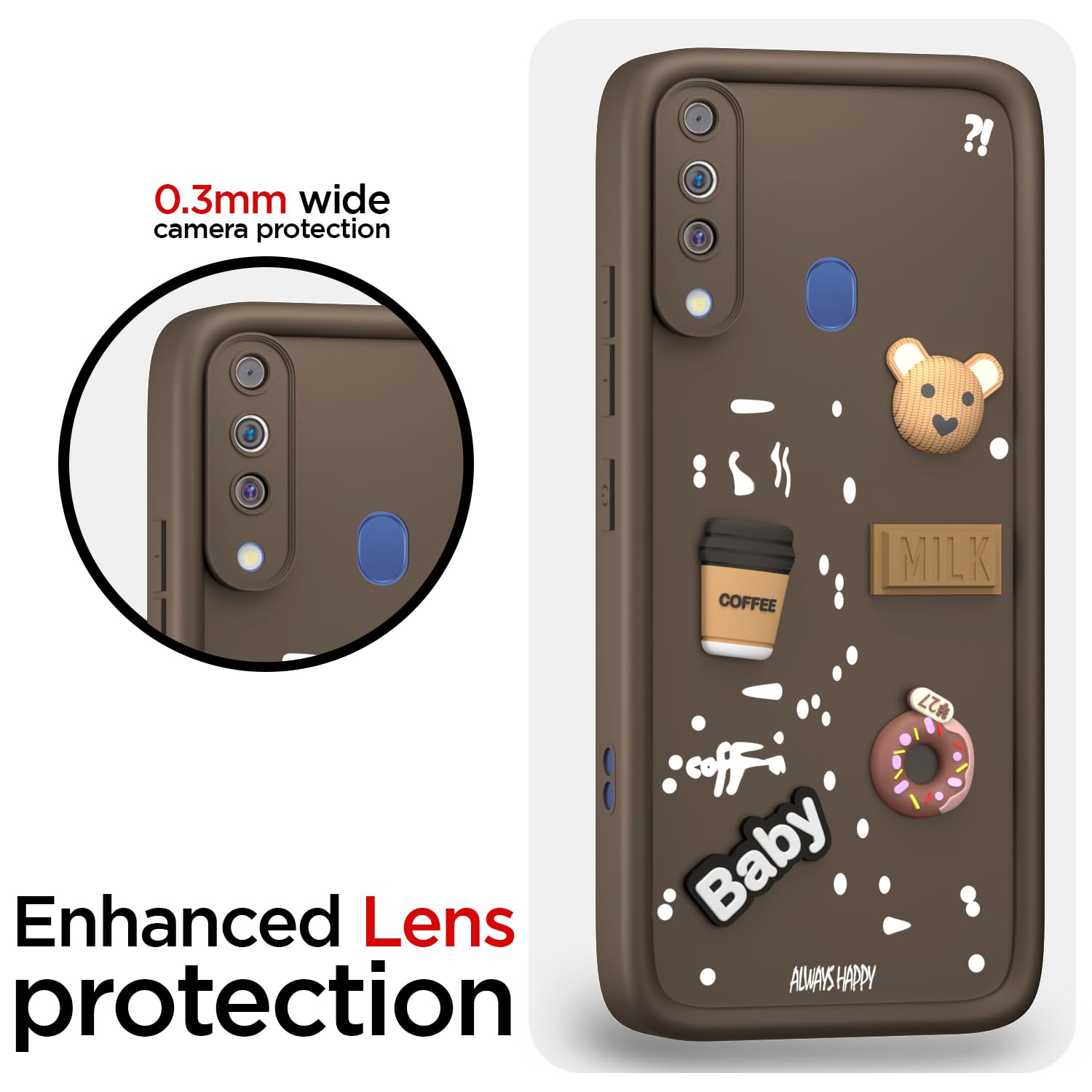 Brown mobile back cover for Samsung M30/3D – Pikkme – photo 5