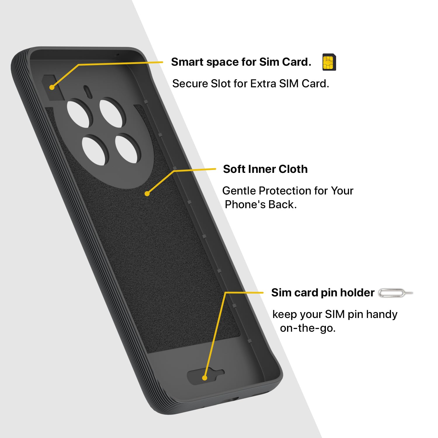 Pikkme Realme 12 Pro 5G / Realme 12 Pro Plus 5G Gencase Back Cover (Grey)