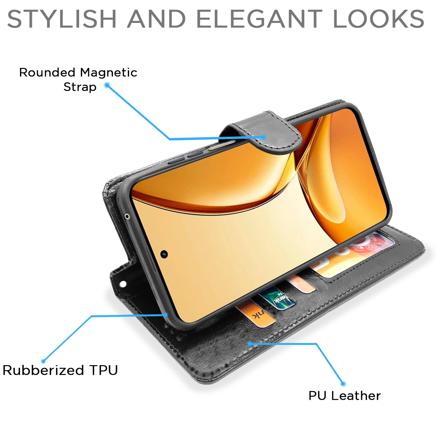 Pikkme black Wallet flip cover for Realme C63 5G – photo 5