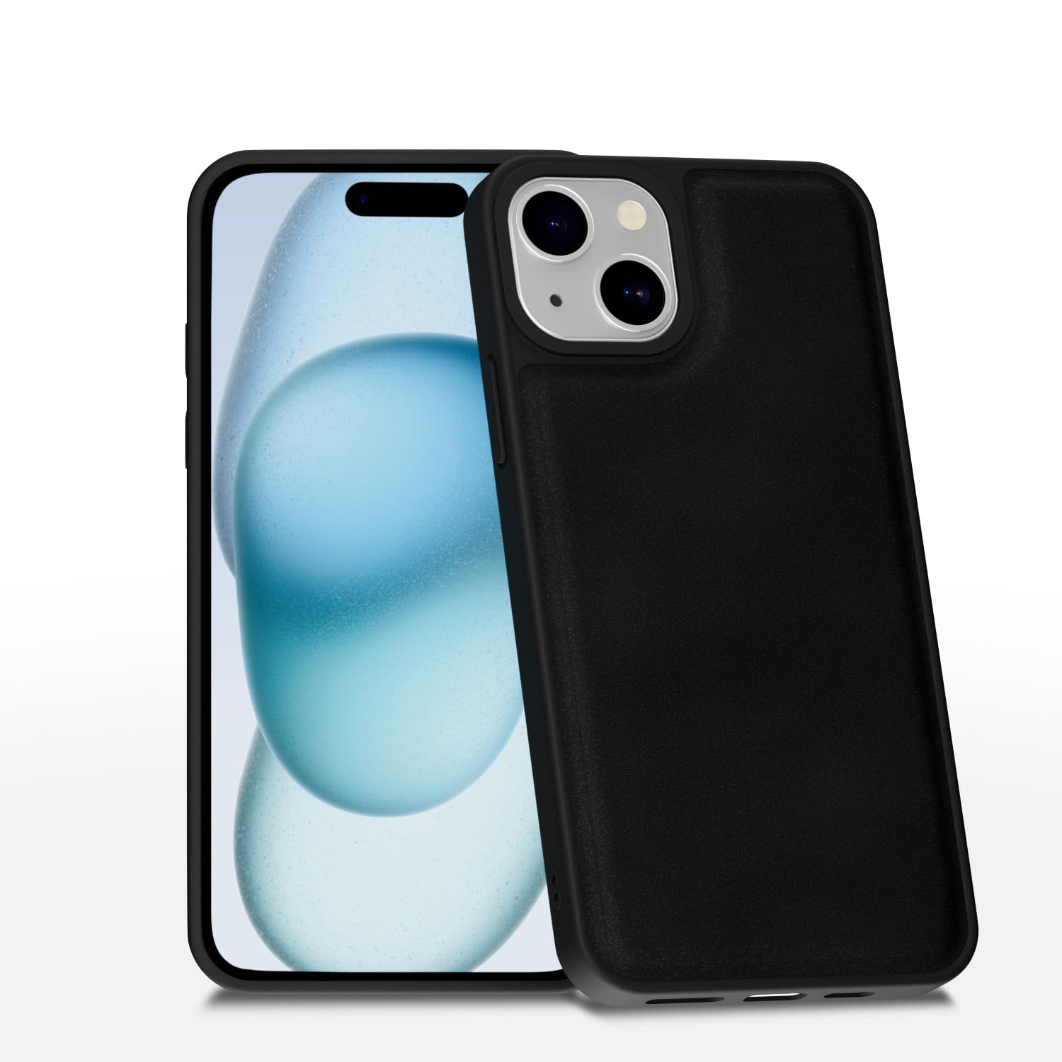 Pikkme black mobile back cover for iPhone 15