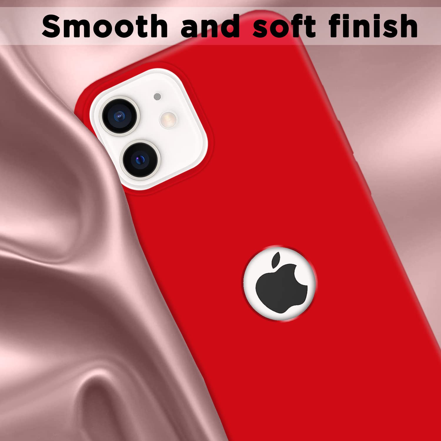 Pikkme iPhone 12/12 Pro Super Soft Silicone Back Cover (Red)