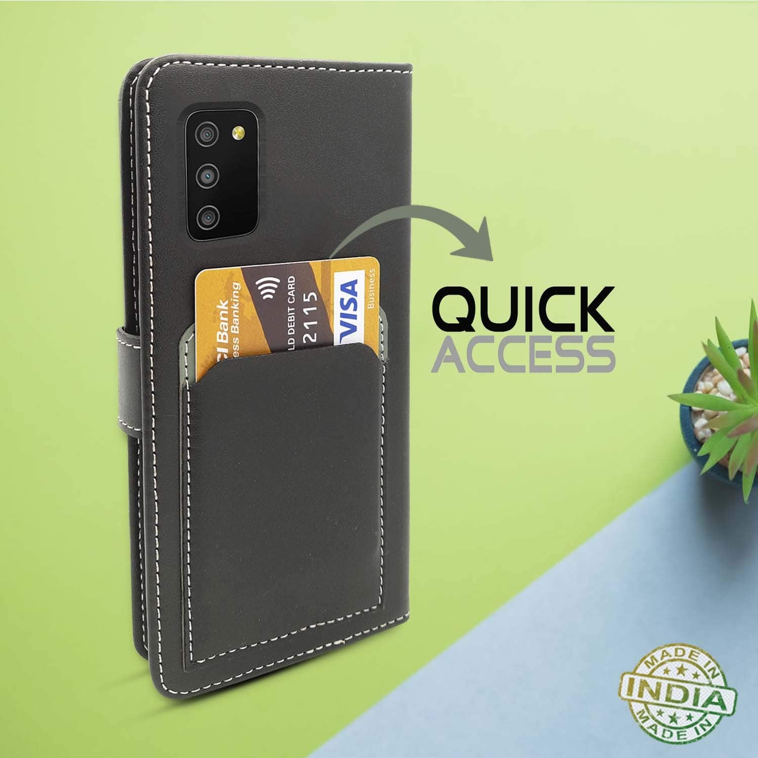 Pikkme Samsung M02s/F02s/A02s grey wallet flip cover – photo 5