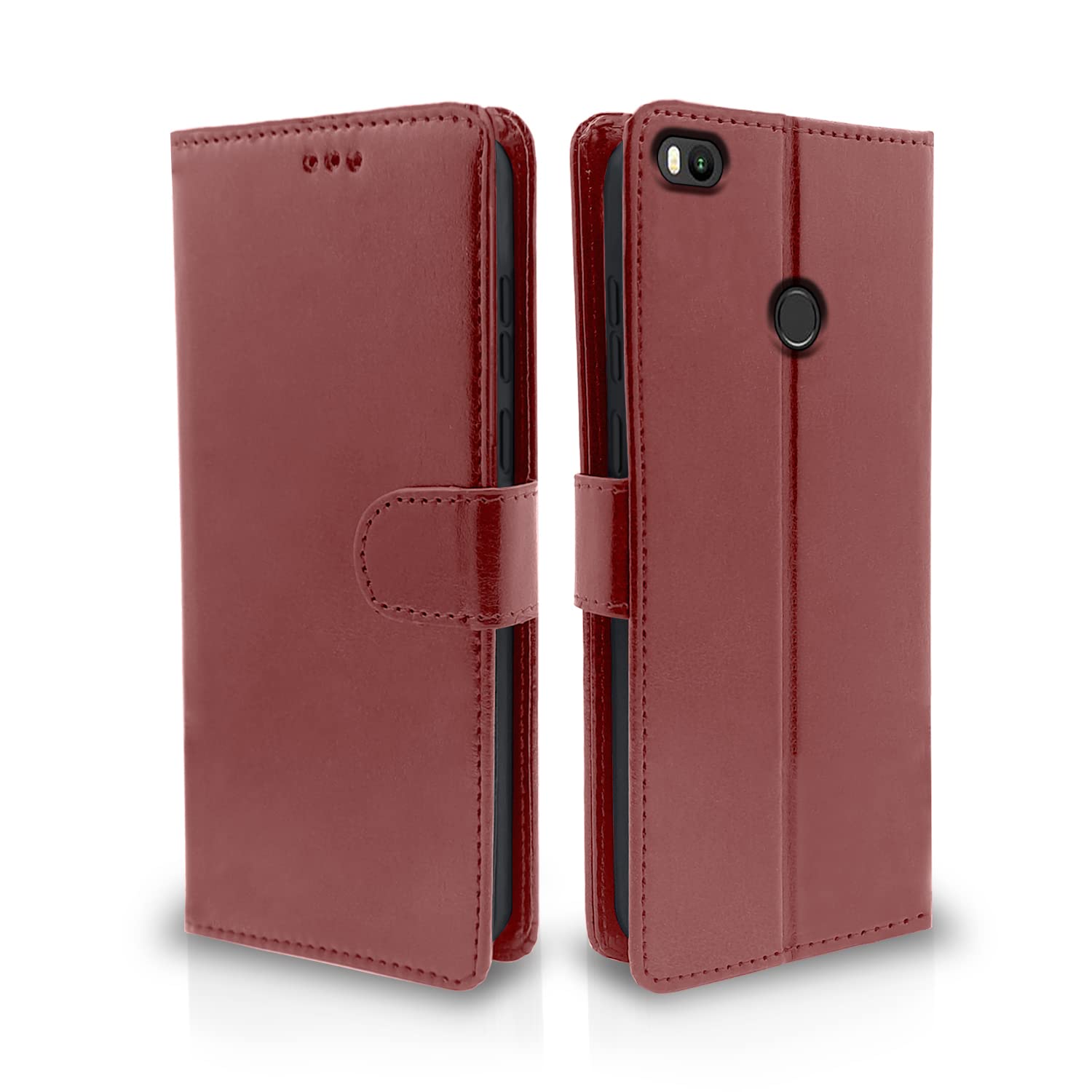 Mi Max 2 Magnetic flip case in brown by Pikkme