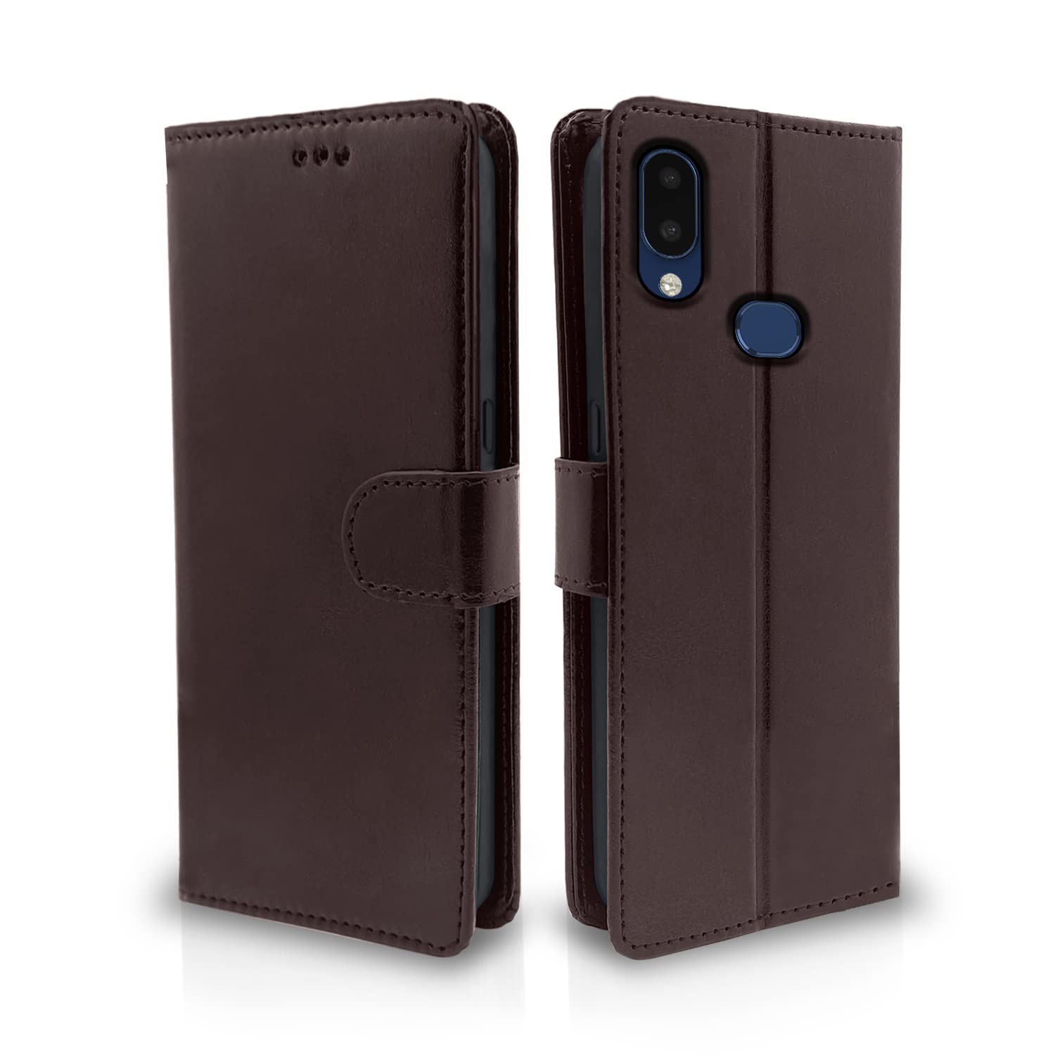 Samsung Galaxy A10s Vintage Flip Cover - Coffee