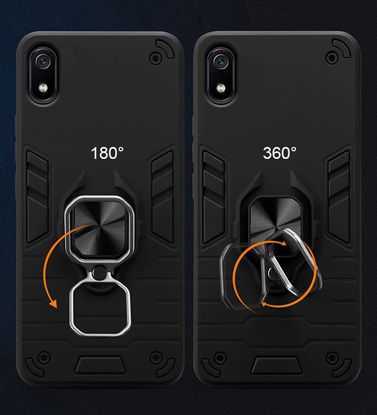 Black D5 Tough Armor phone cover for Redmi 7A – Pikkme – photo 3