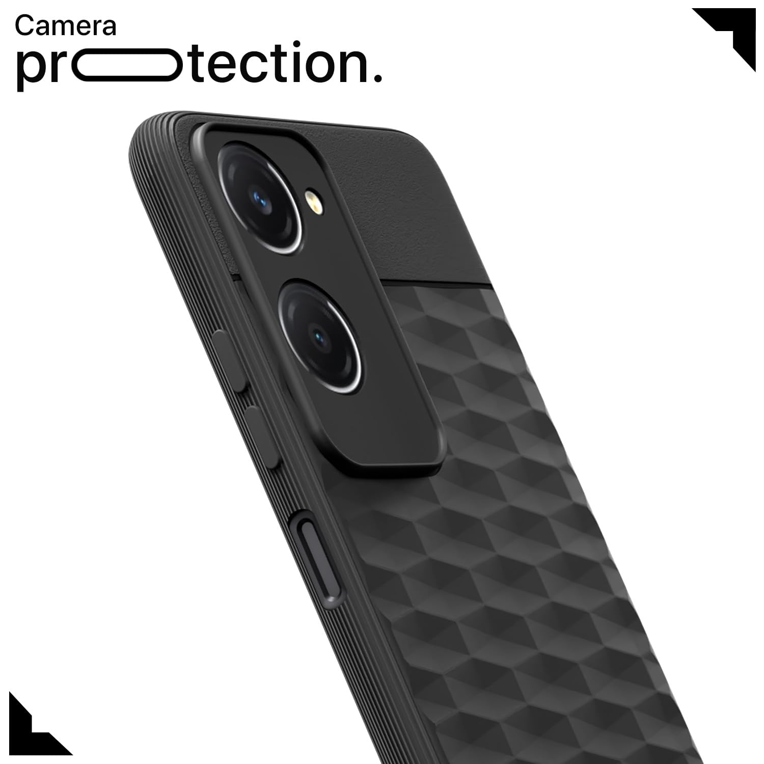 Pikkme iQOO Z9 Lite 5G / Vivo T3 Lite 5G / Vivo Y18 / Y18e / Y03 Gencase Back Cover (Black)