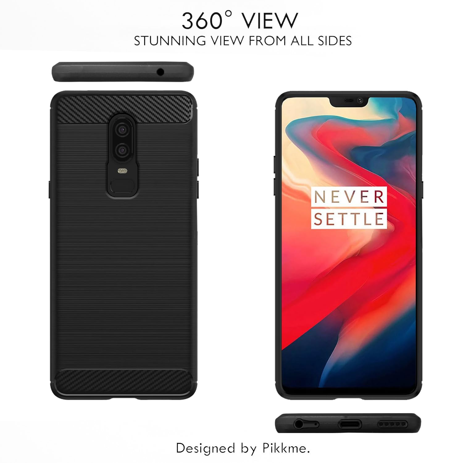 Pikkme OnePlus 6 Hybrid black phone cover – photo 3