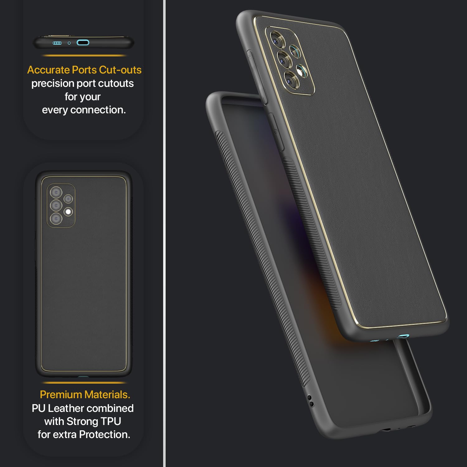 Pikkme Samsung A73 5G Chrome black mobile cover – photo 3
