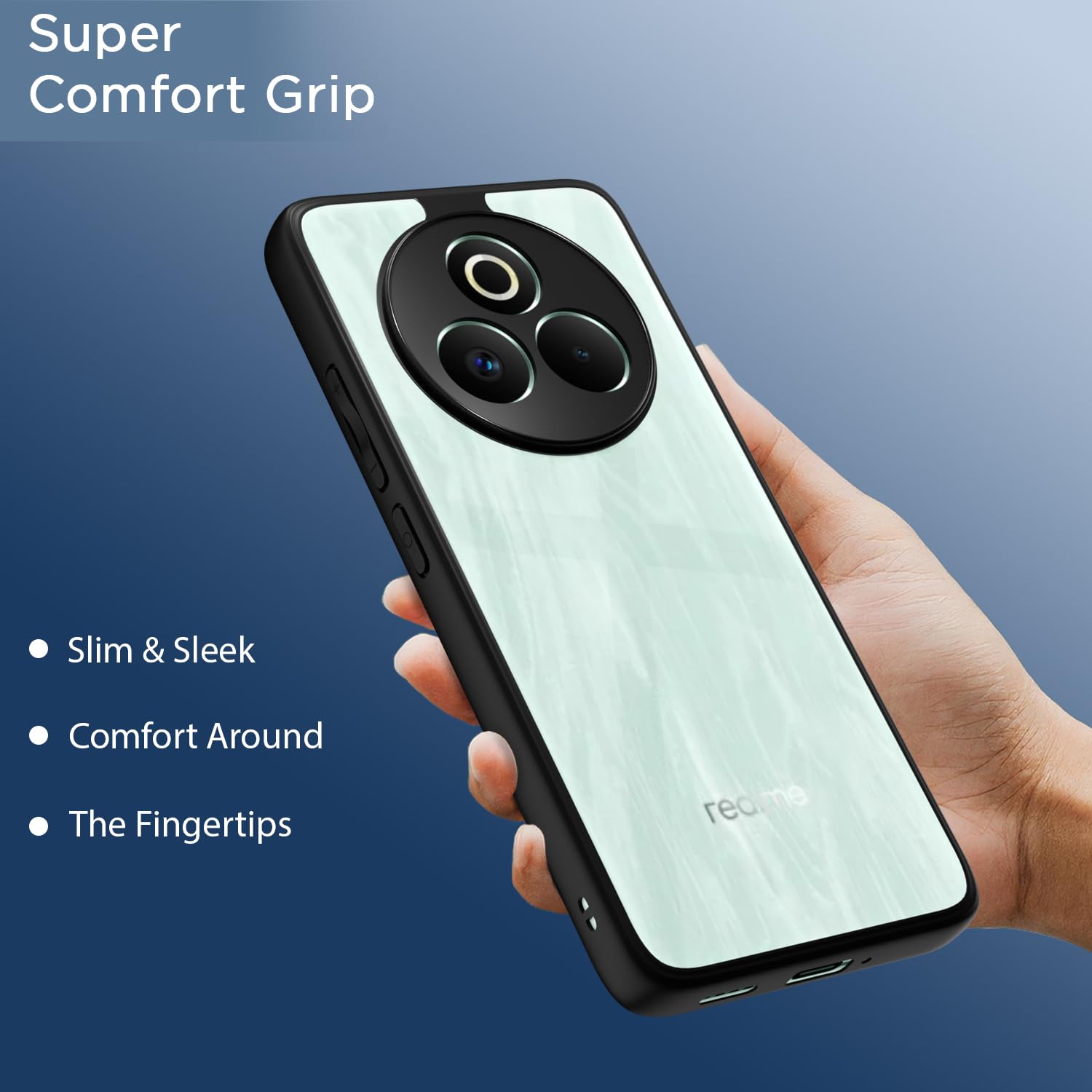 Pikkme Realme P3 Pro 5G Eagle 2 Back Cover (Black)