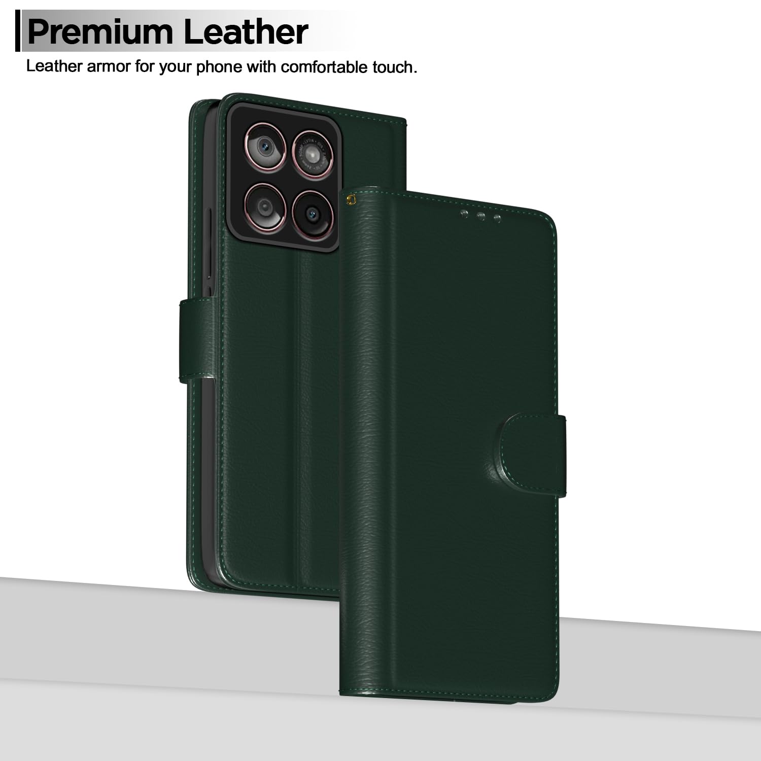 Pikkme Motorola Moto Edge 60 5G / Motorola Moto Edge 60 Fusion 5G Vintage Flip Cover (Green)