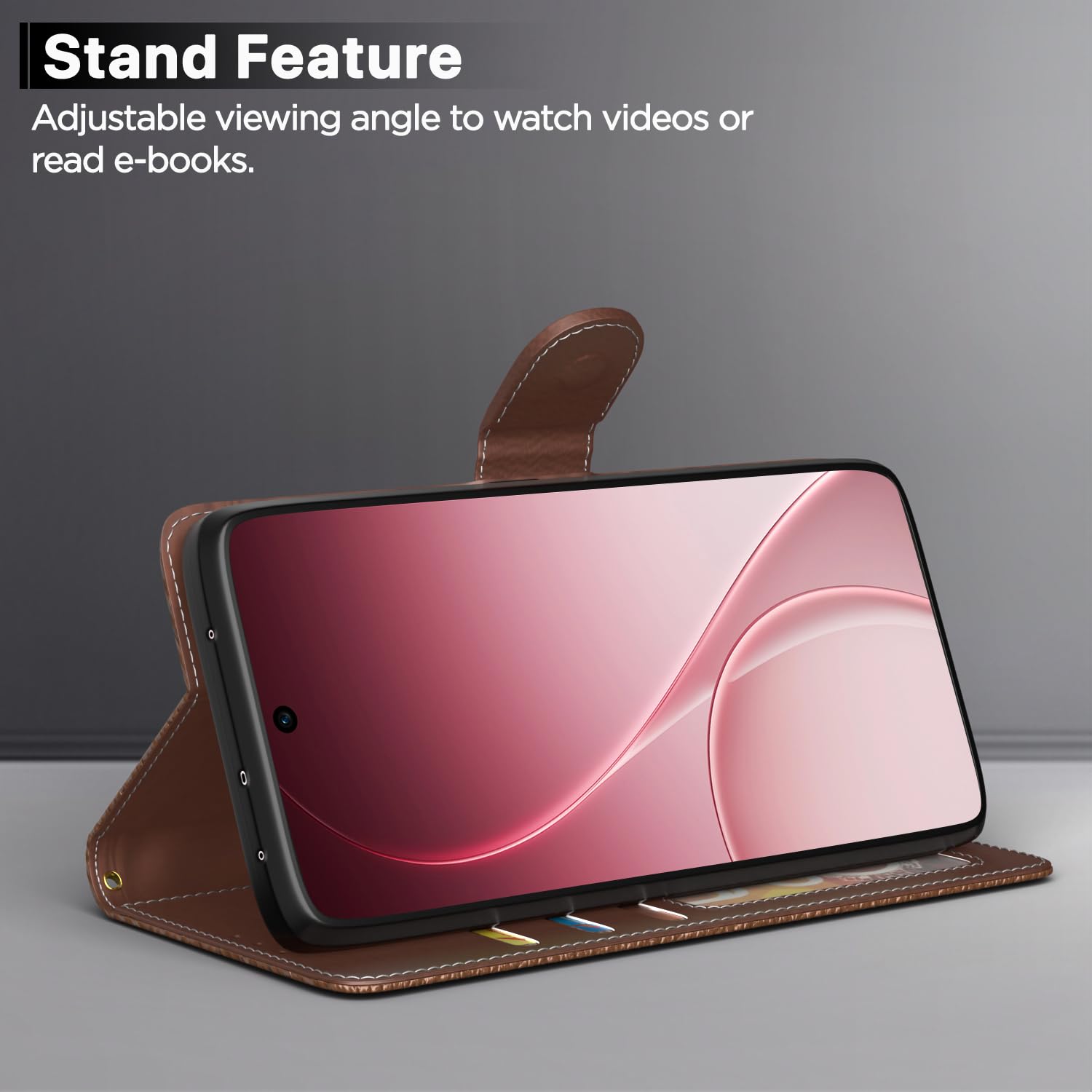 Oppo Reno 15C 5G flip cover in tan by Pikkme – photo 3