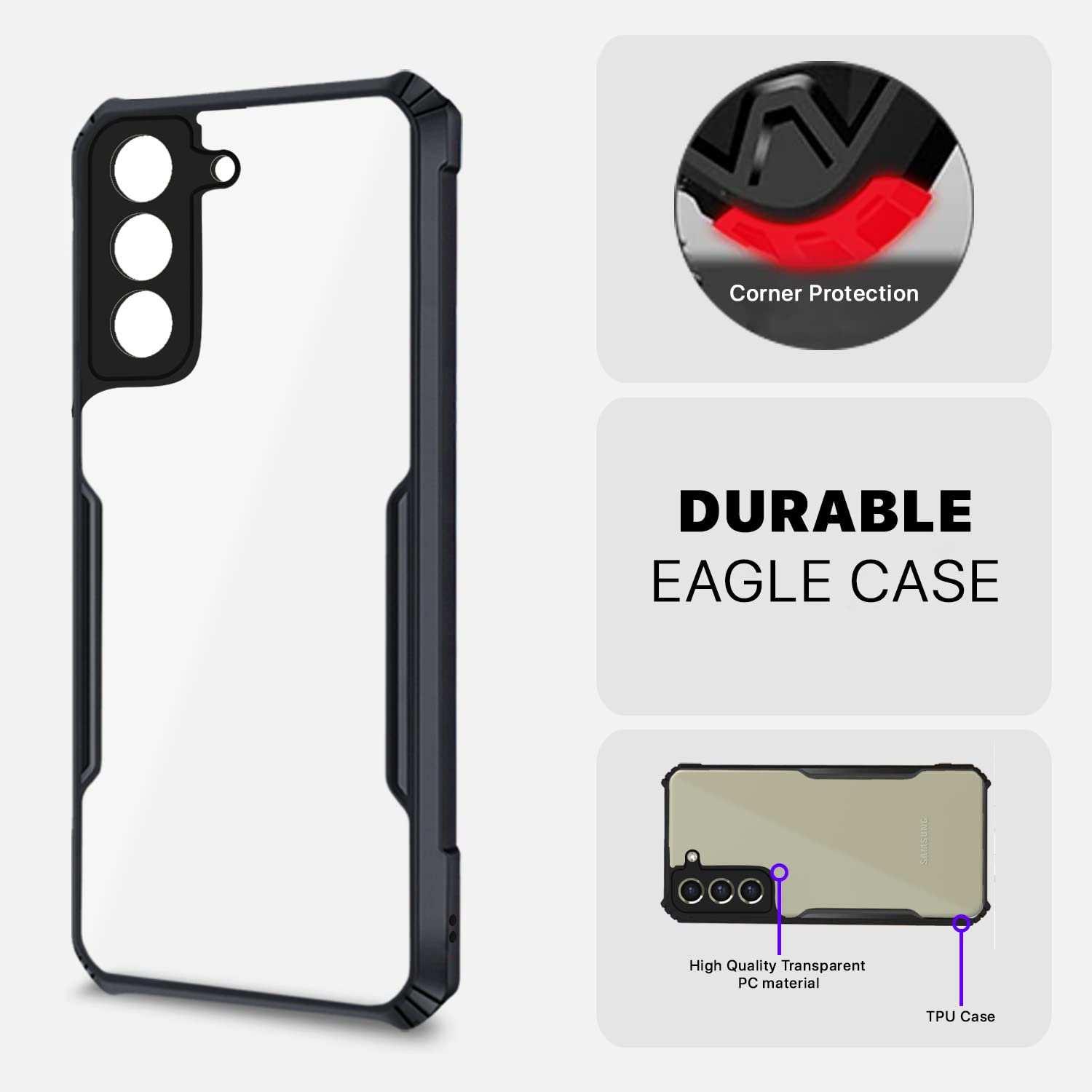 Black Eagle back cover for Samsung S21 FE 5G – Pikkme – photo 4