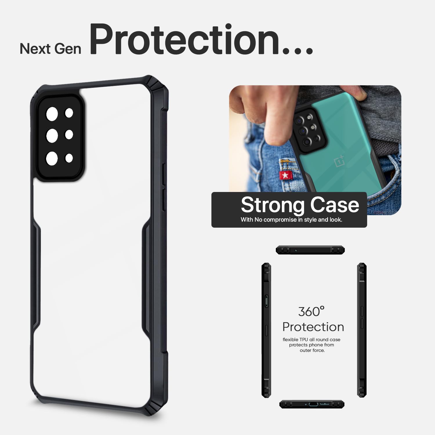 Pikkme OnePlus 8T 5G Eagle Back Cover (Black)