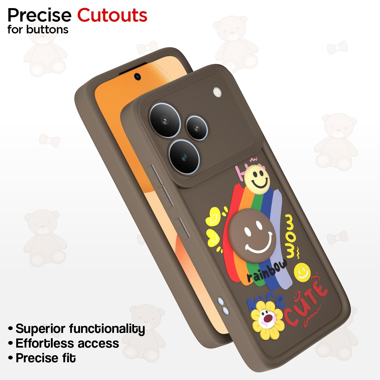 Pikkme brown Soft Silicone phone cover for Realme P4 5G – photo 6