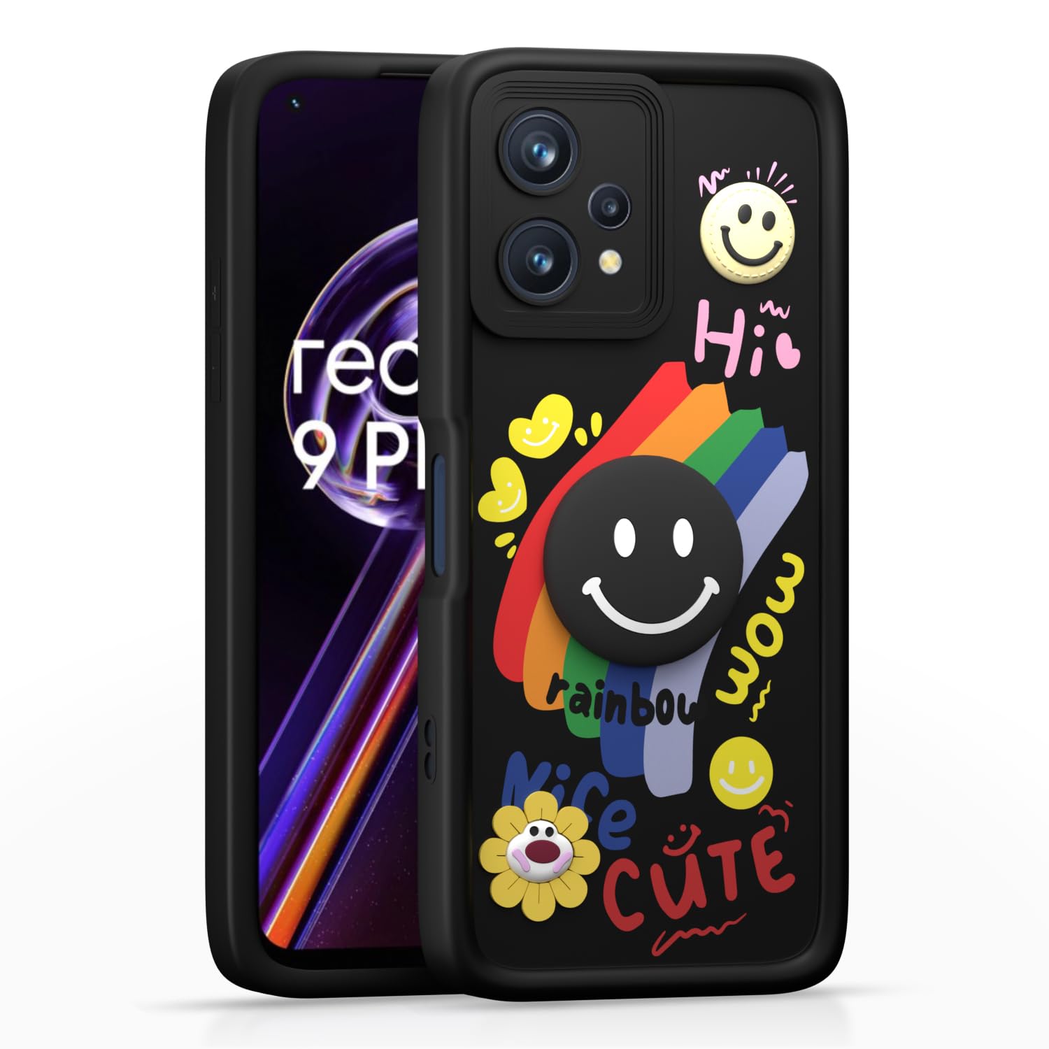 Black Soft Silicone mobile back cover for Realme 9 Pro 5G – Pikkme