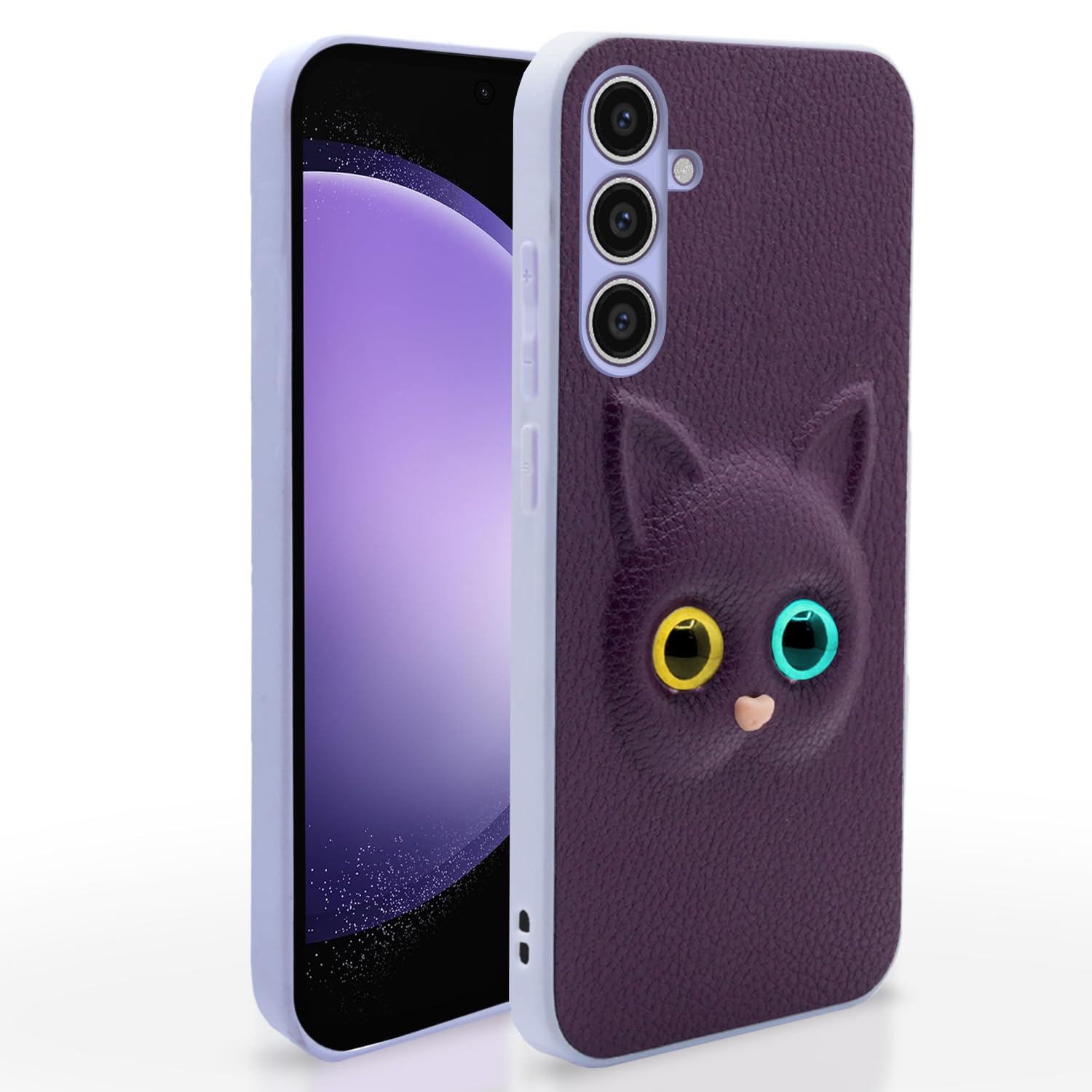 Samsung Galaxy S23 FE 5G Kitty Back Cover -Purple