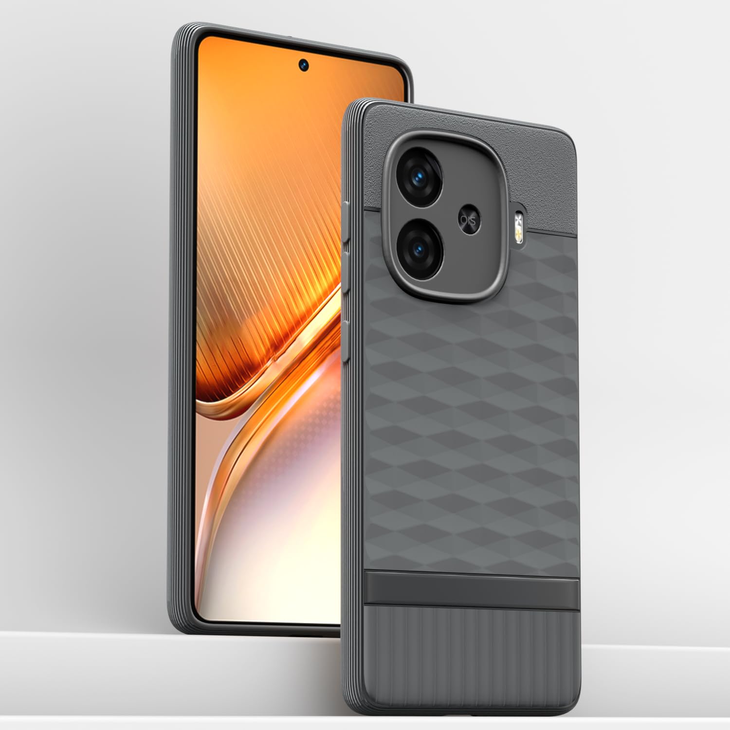 Pikkme iQOO Neo 10R 5G / iQOO Z9 Turbo 5G / Vivo Y200 GT 5G Shockproof Soft Flexible Gencase Back Cover (Grey)