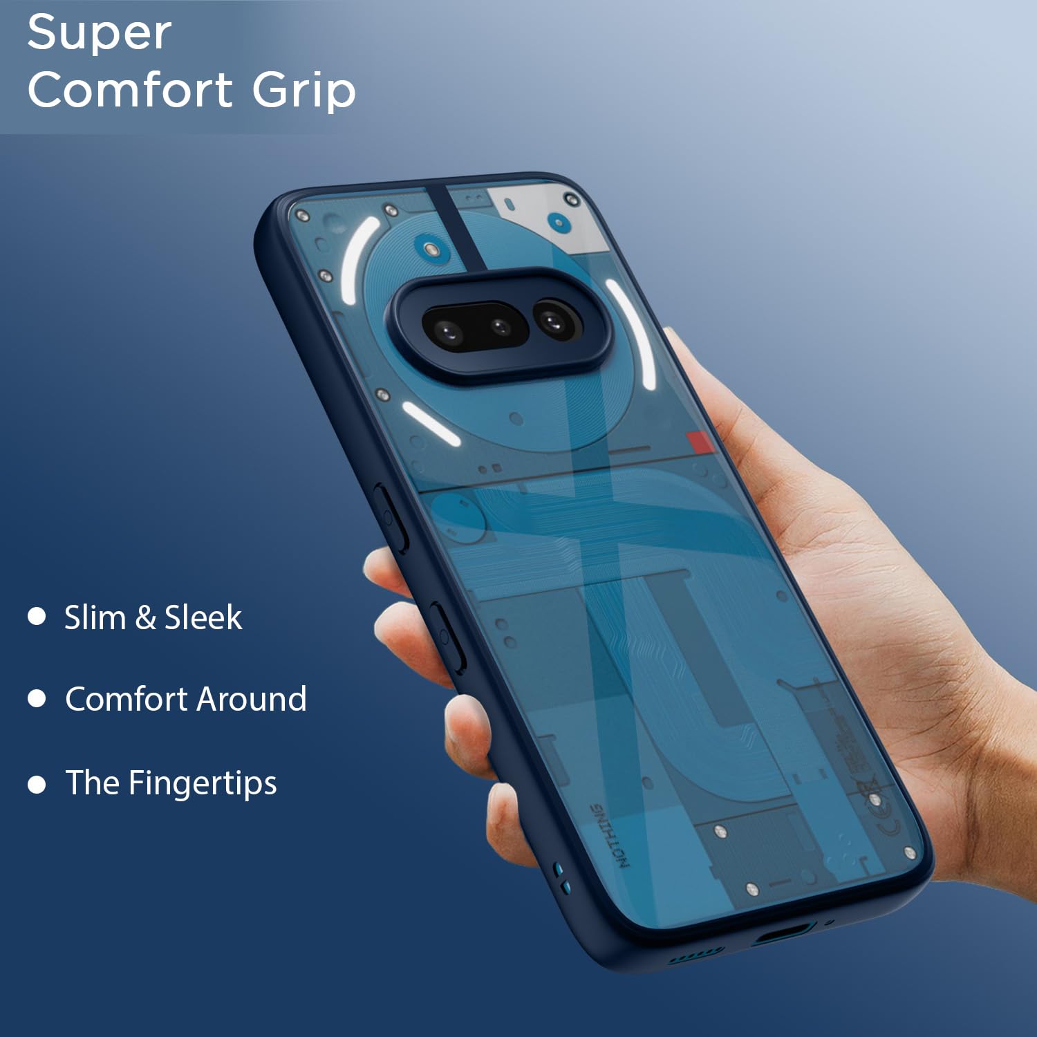 Pikkme Nothing Phone 3a 5G Eagle 2 Shockproof Sleek Hybrid Armor Back Cover (Blue)