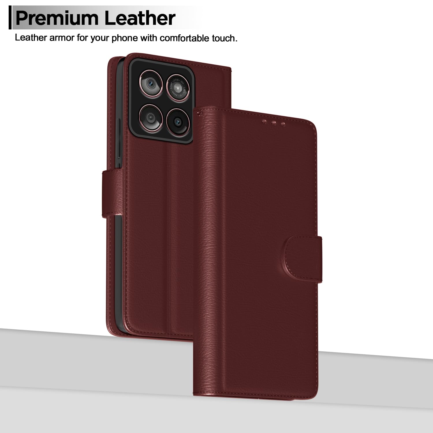 Pikkme Motorola Moto Edge 60 5G / Motorola Moto Edge 60 Fusion 5G Vintage Flip Cover (Brown)