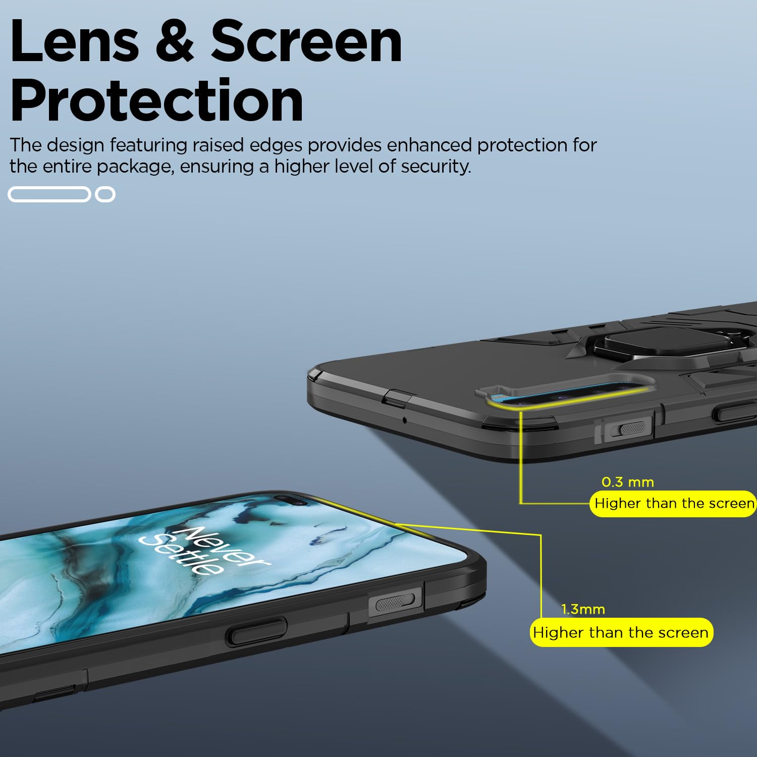 Black D5 Tough Armor back cover for OnePlus Nord (2020) – Pikkme – photo 4