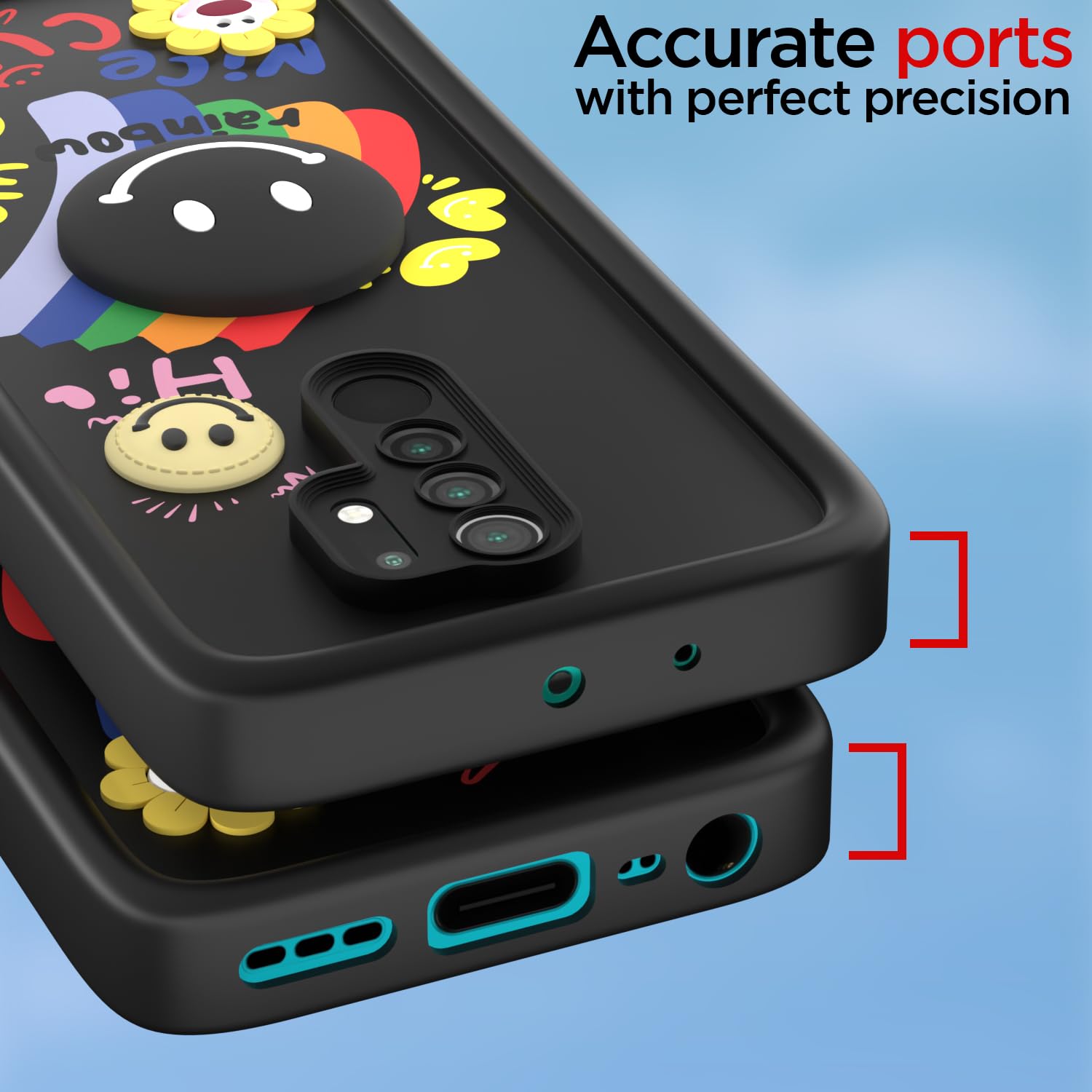 Black mobile cover for Redmi 9 Prime/Poco M2 – Pikkme – photo 4