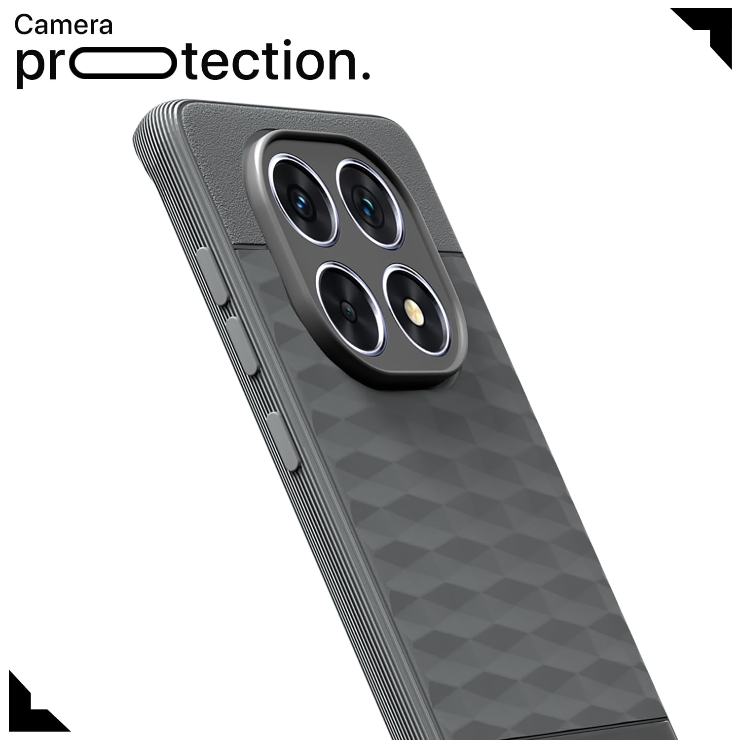 Pikkme Redmi Note 14 Pro 5G Gencase Back Cover (Grey)