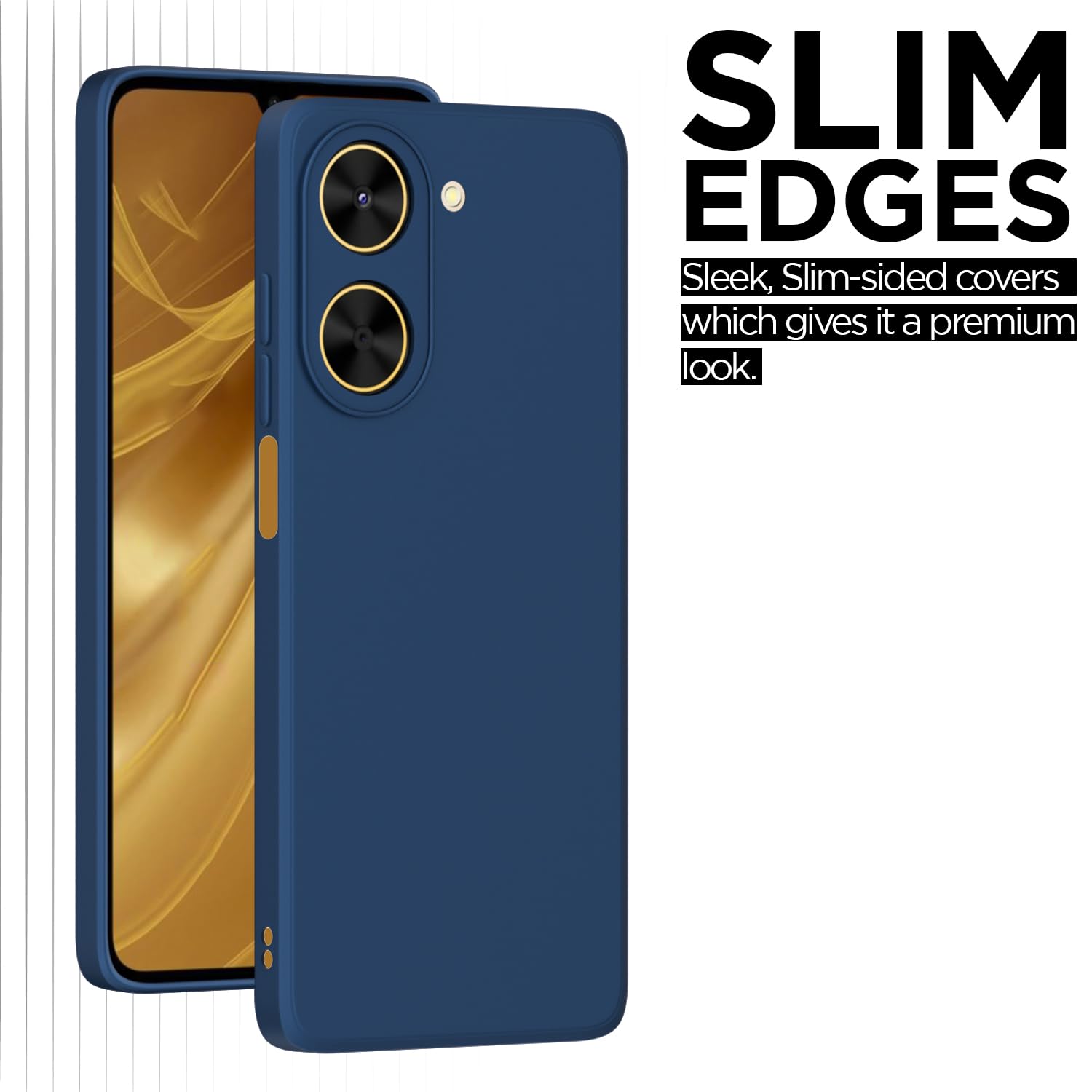 Pikkme Redmi A5/Poco C71 Soft Matte Silicone Shockproof Case (Blue)