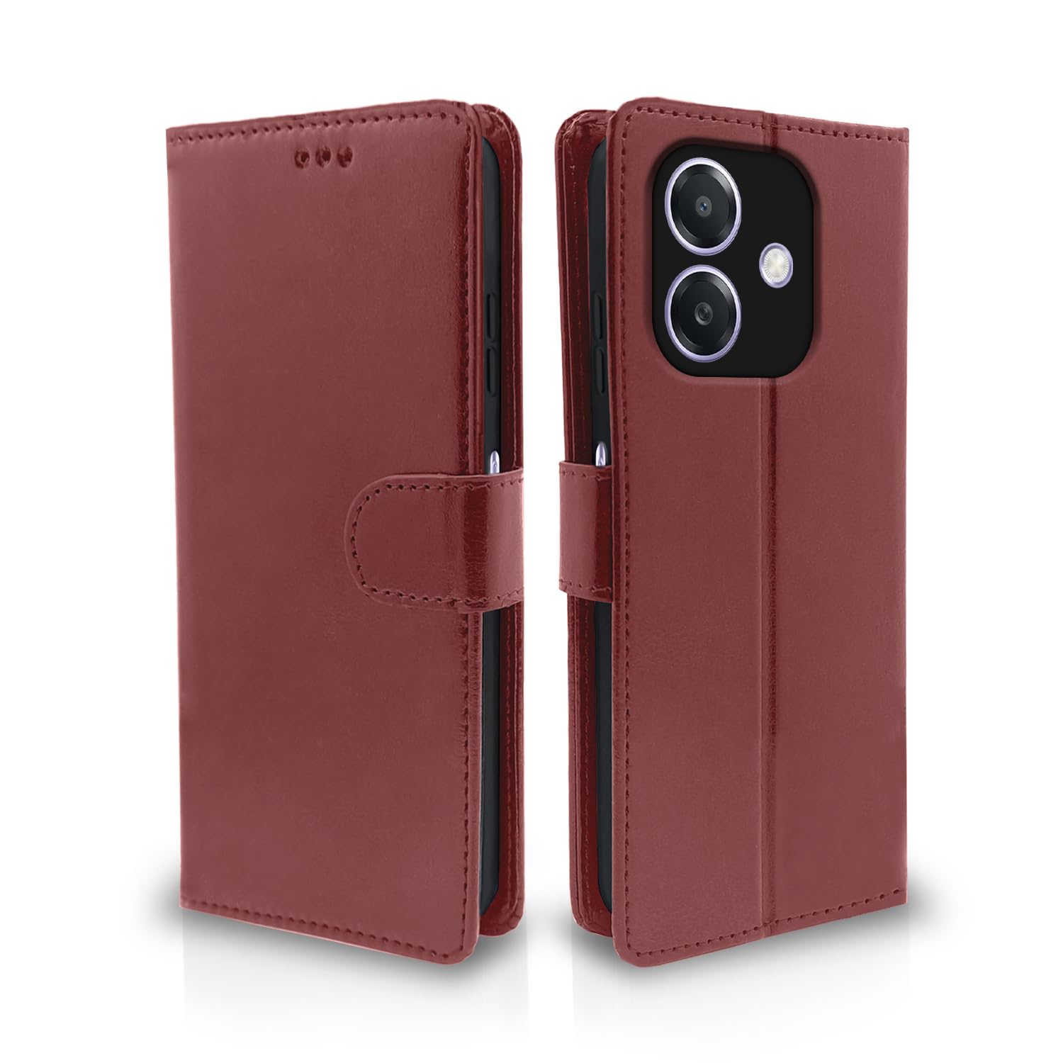Pikkme Oppo A3X 5G Vintage Flip Cover (Brown)