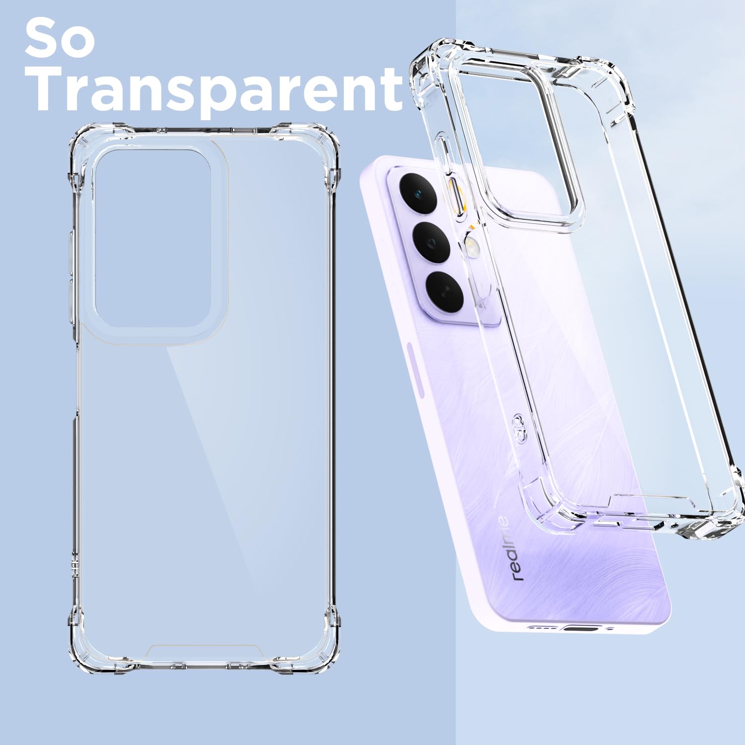 Transparent mobile back cover for Realme Narzo 90X/C85/15X 5G – Pikkme – photo 2